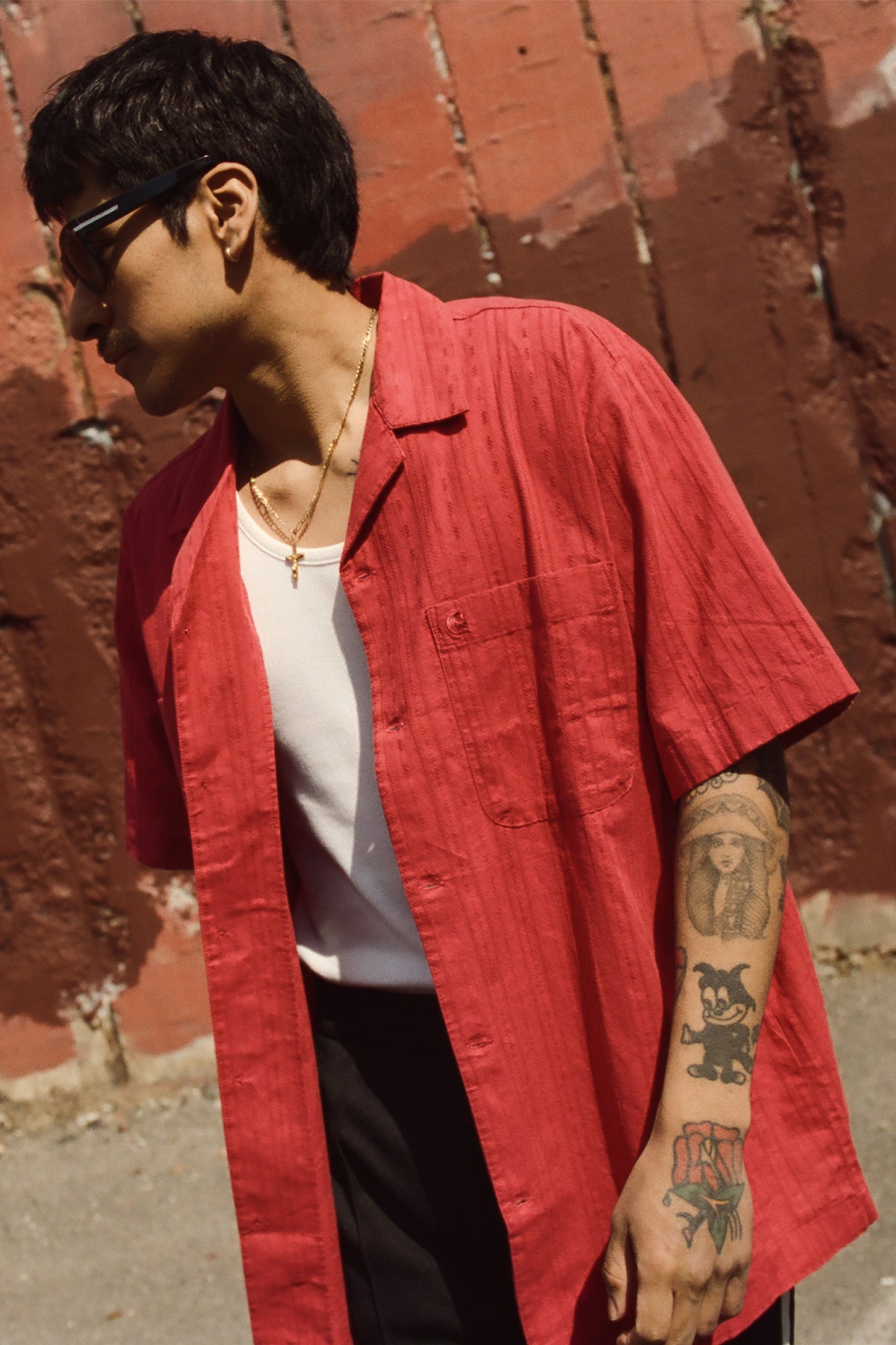 Short Sleeve Gareth Shirt Oxide Red