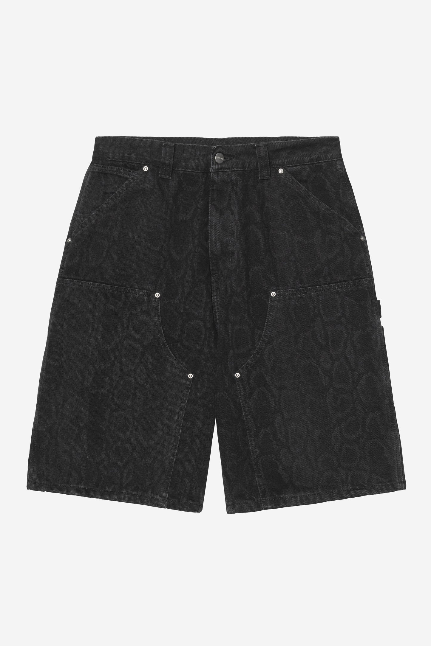 OG Double Knee Short Black Snake Camo (Heavy Stone Wash)