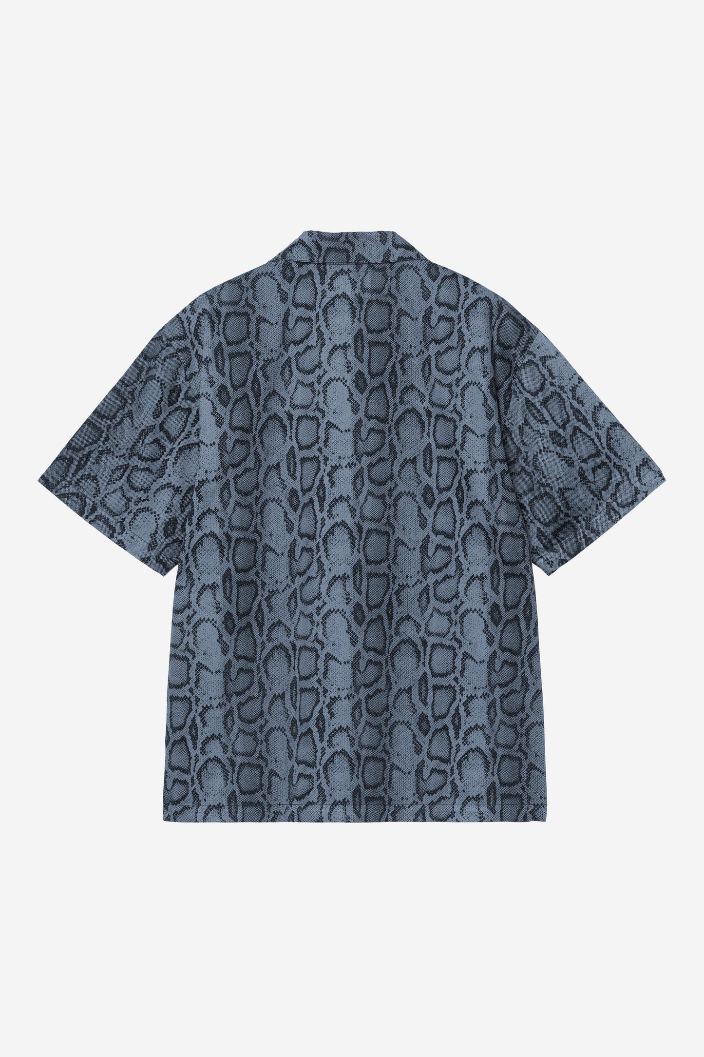 Short Sleeve Snake Camo Shirt Velvet Blue (Garment Dyed)