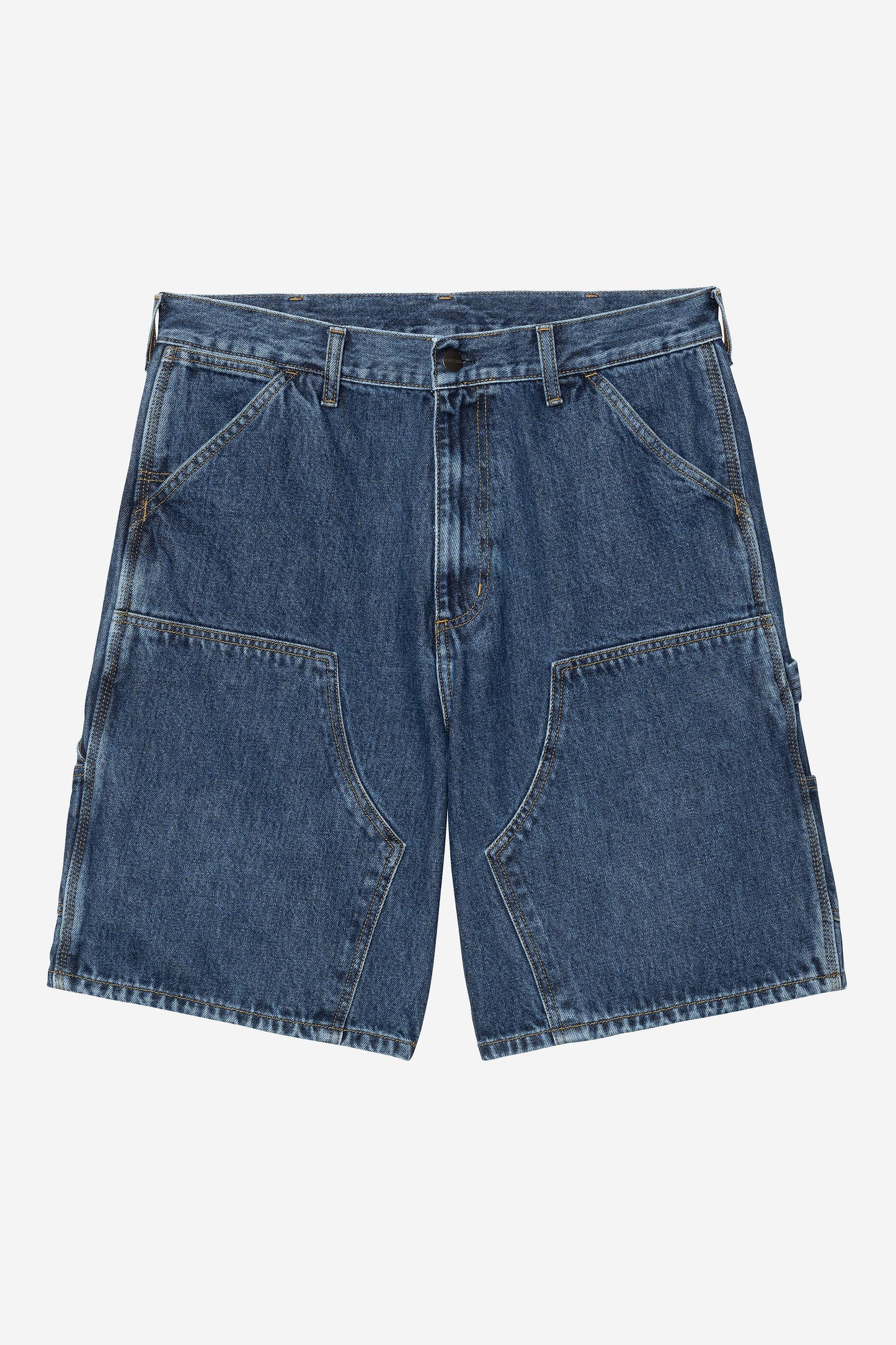 Double Knee Short Blue (Stone Washed)