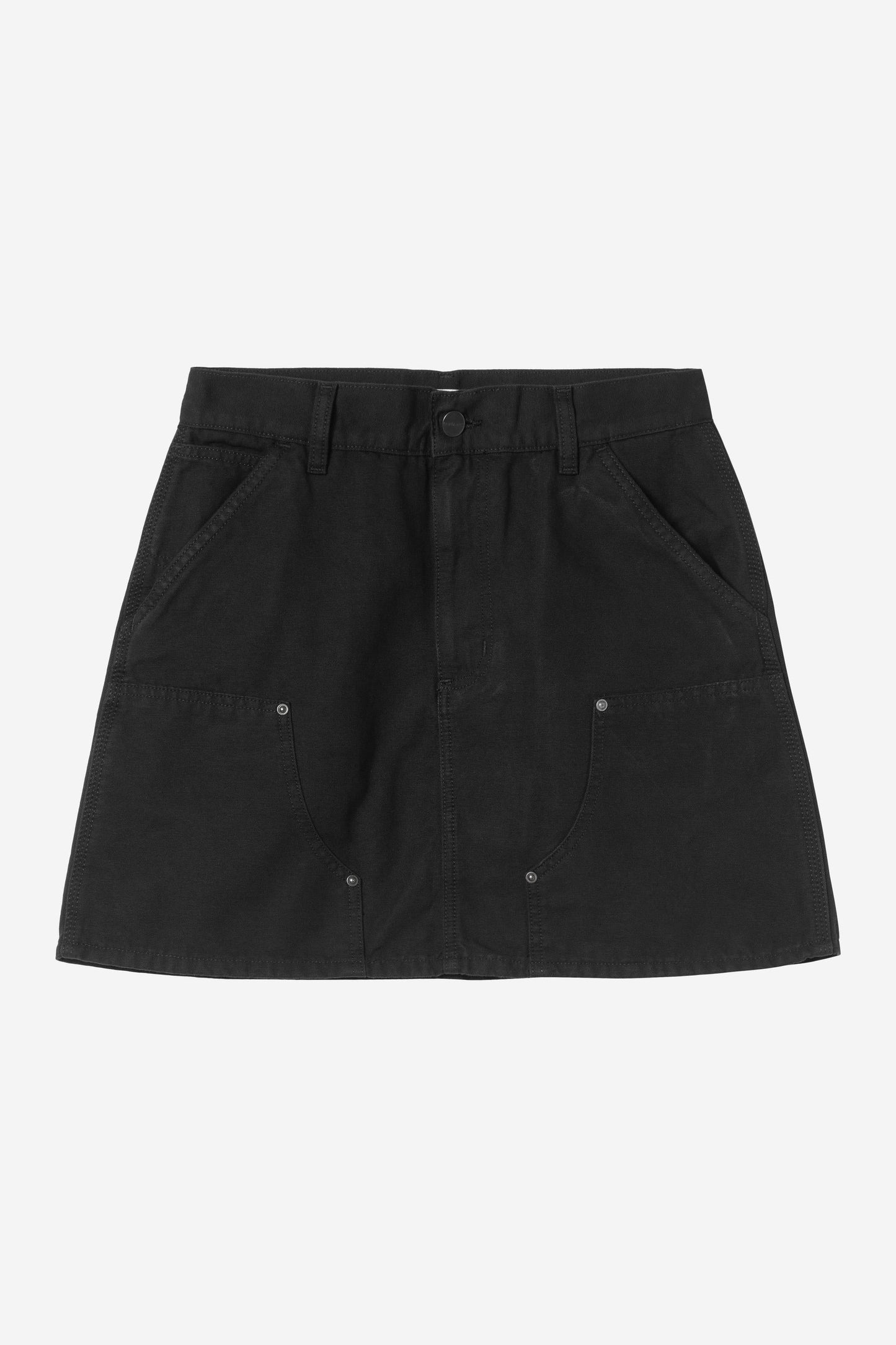 Maeve Double Knee Skirt Black (Stone Washed)
