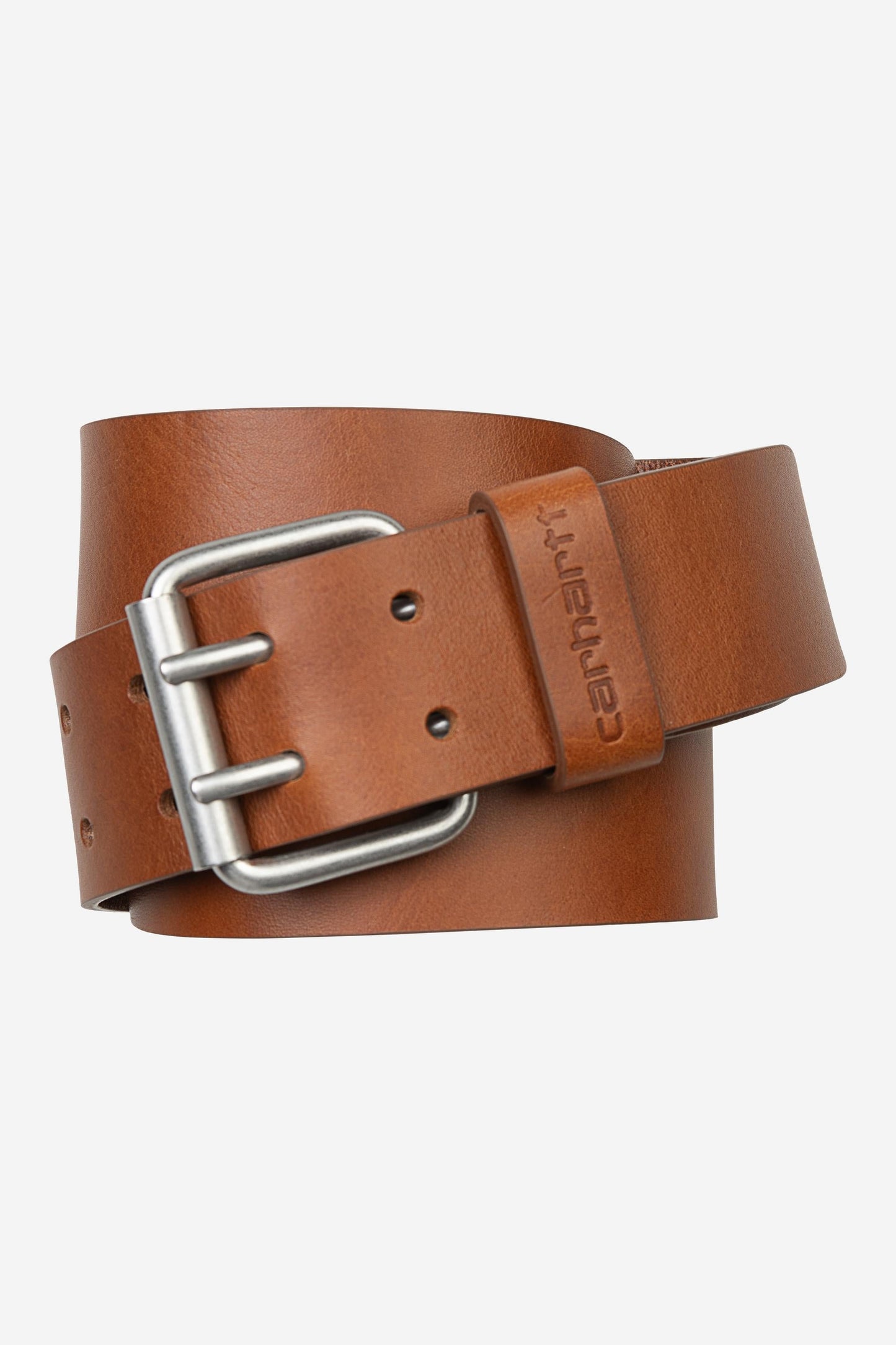 Double Script Belt Cognac / Silver
