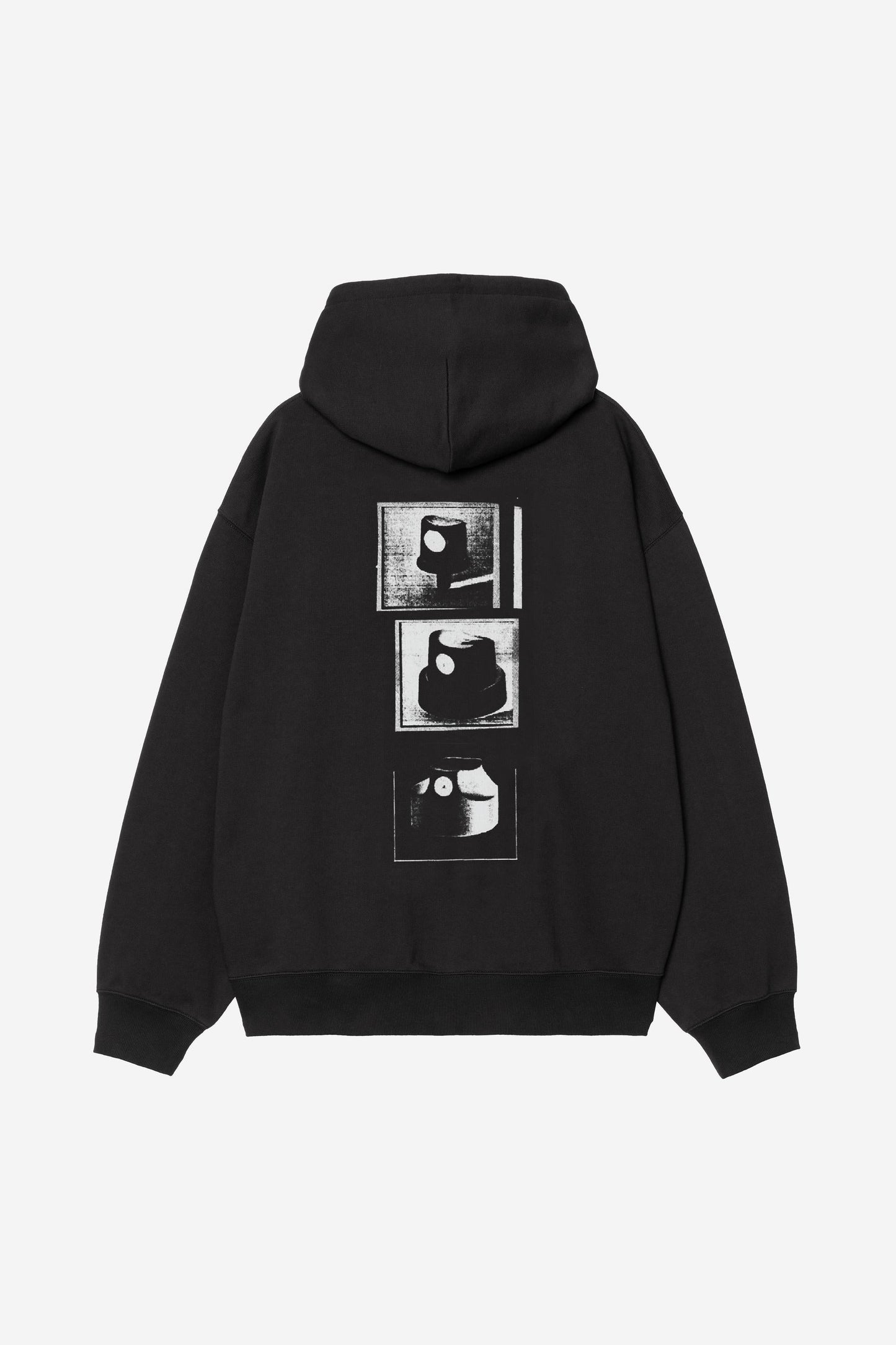 Hooded Caps Sweatshirt Black