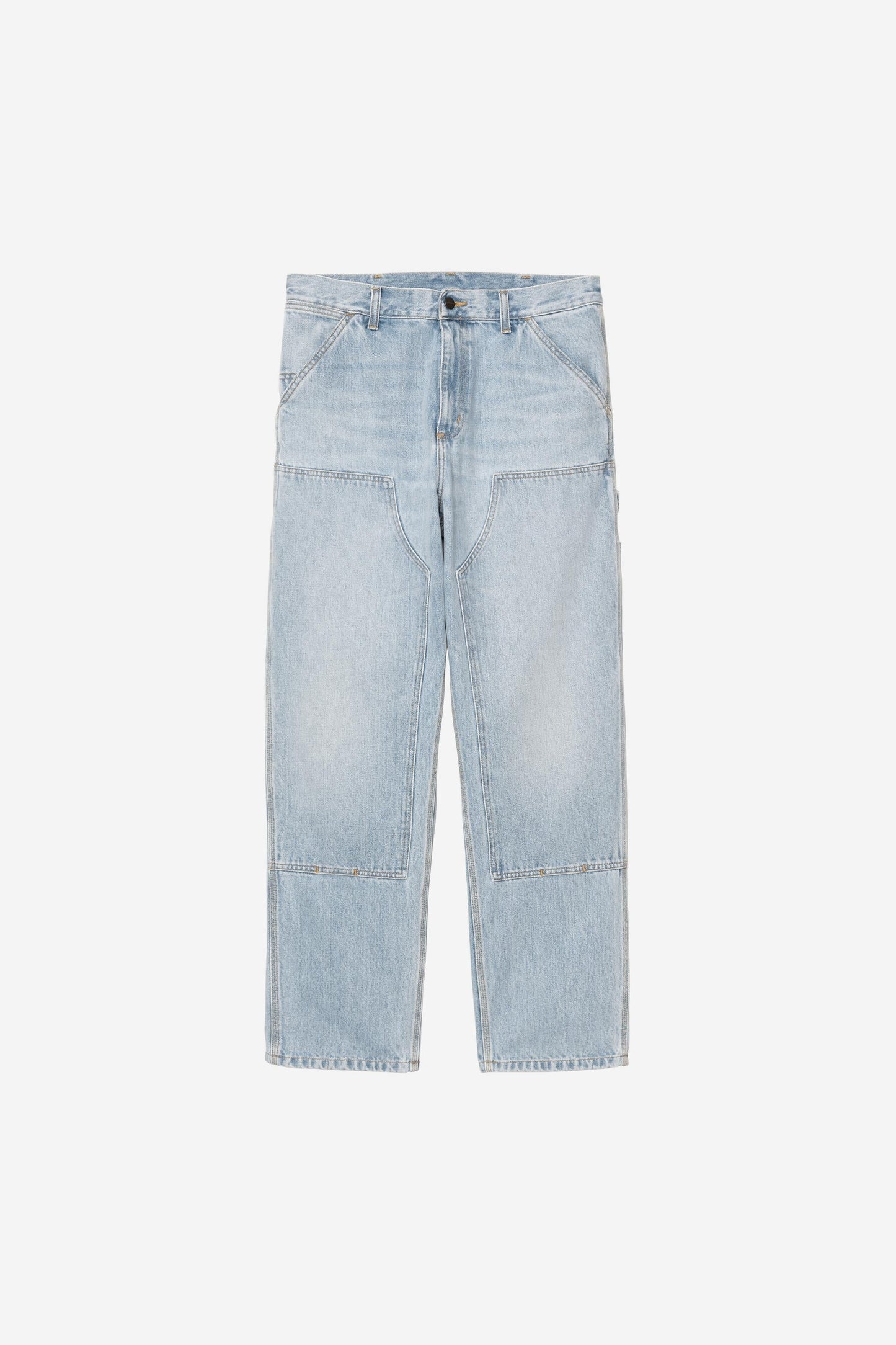Double Knee Pant - Denim Blue (Heavy Worn Bleached)