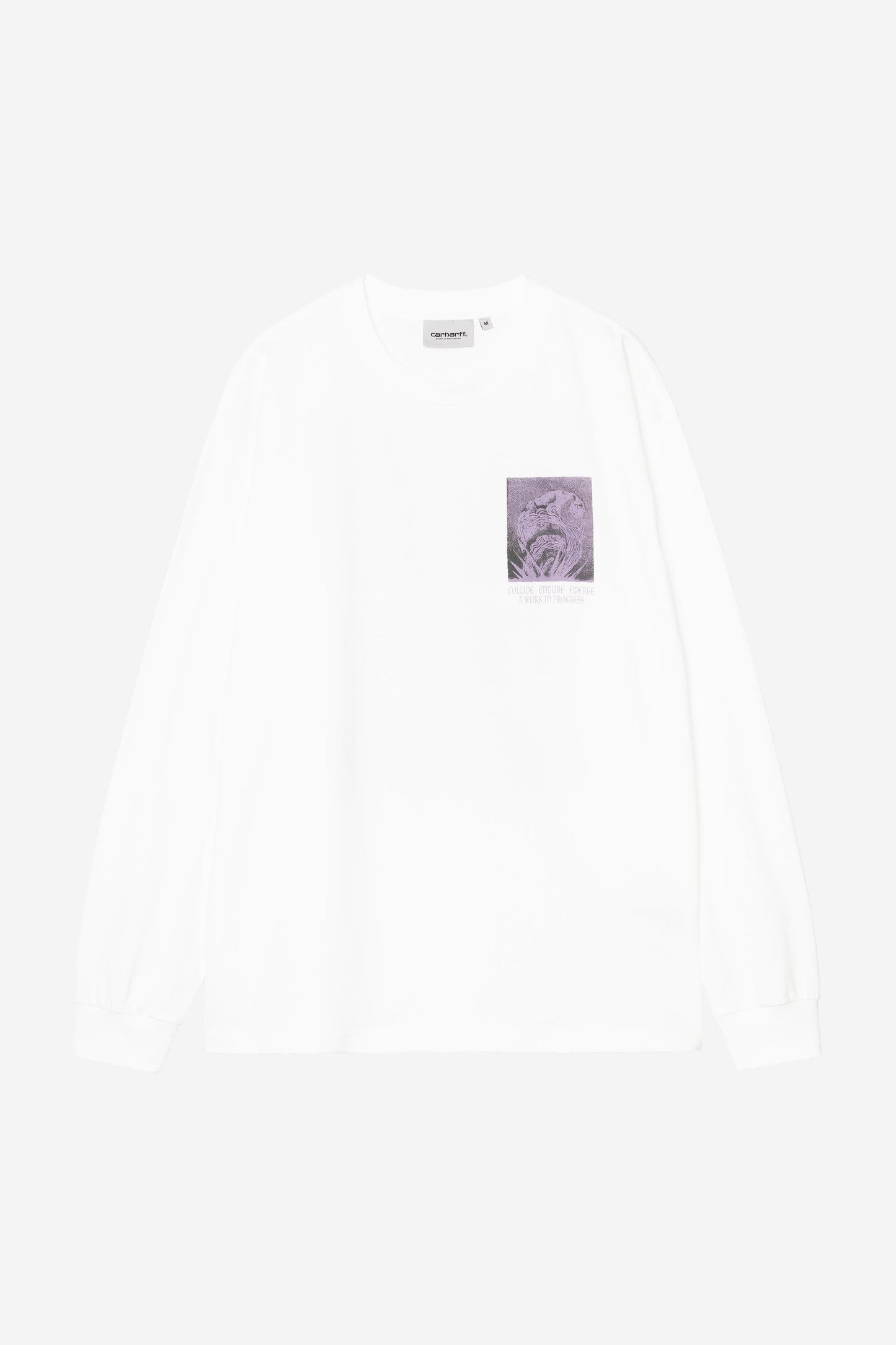 Long Sleeve Emerge T-Shirt White (Stone Washed)