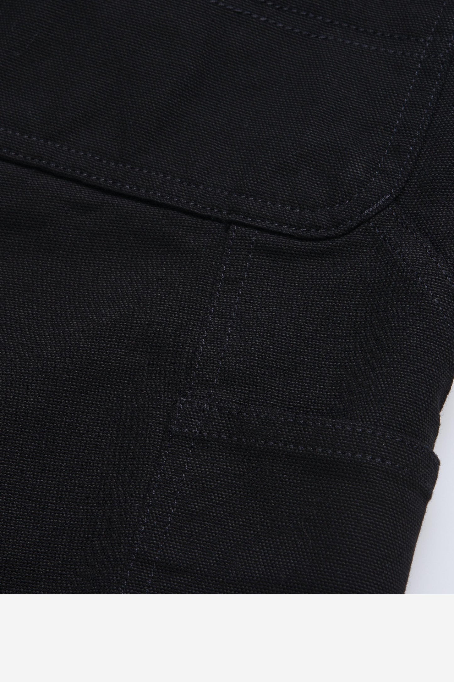 Single Knee Short Black (Rinsed)