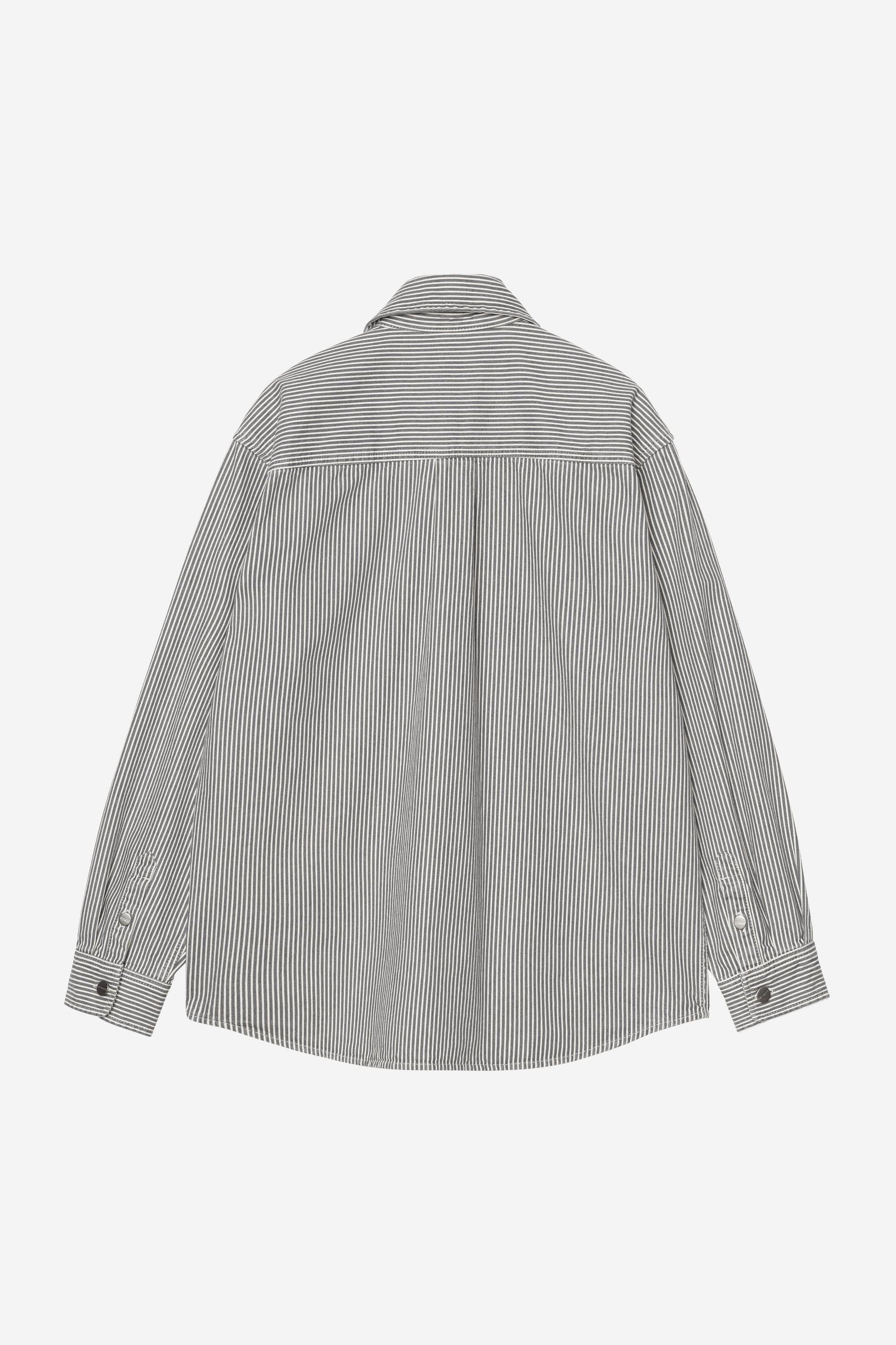Mercer Stripe Shirt Jacket Graphite / Wax (Stone Washed)