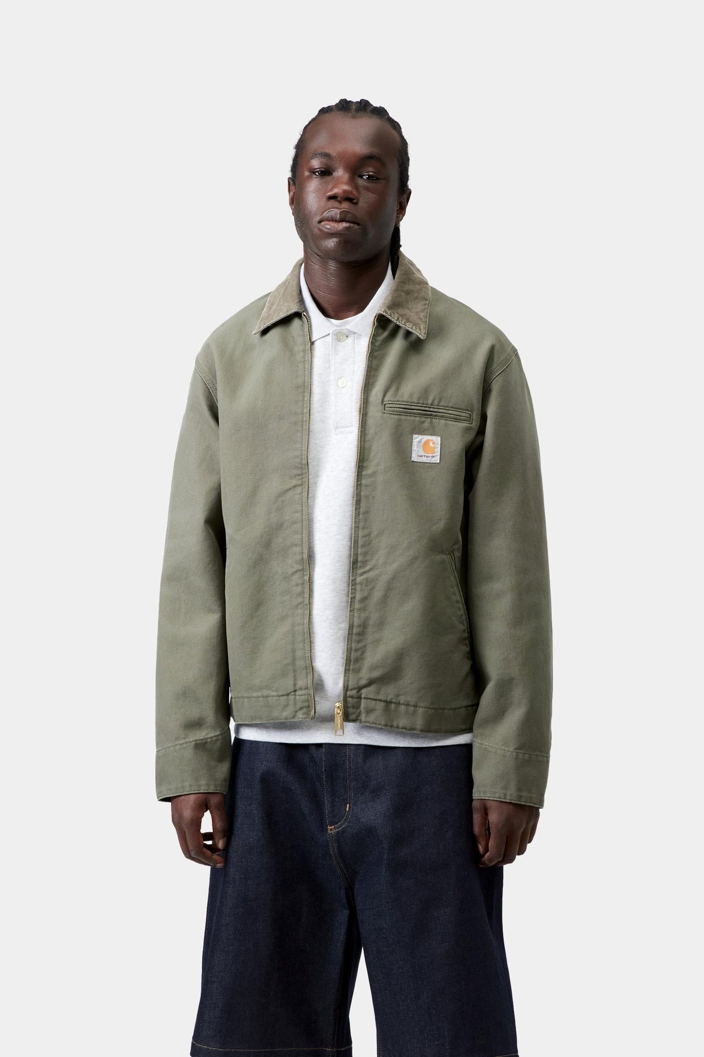 Detroit Jacket (Spring) - Stone Canvas Leaf / Leaf