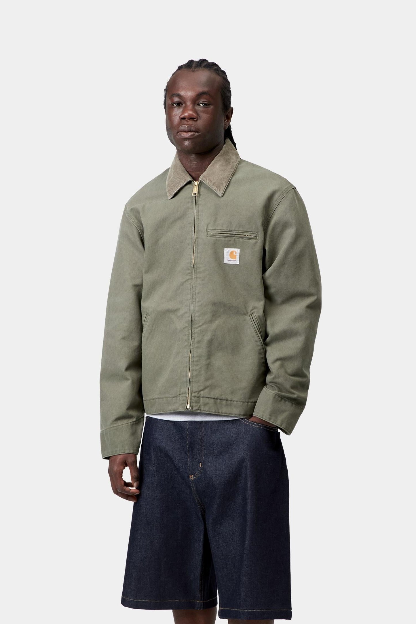 Detroit Jacket (Spring) - Stone Canvas Leaf / Leaf