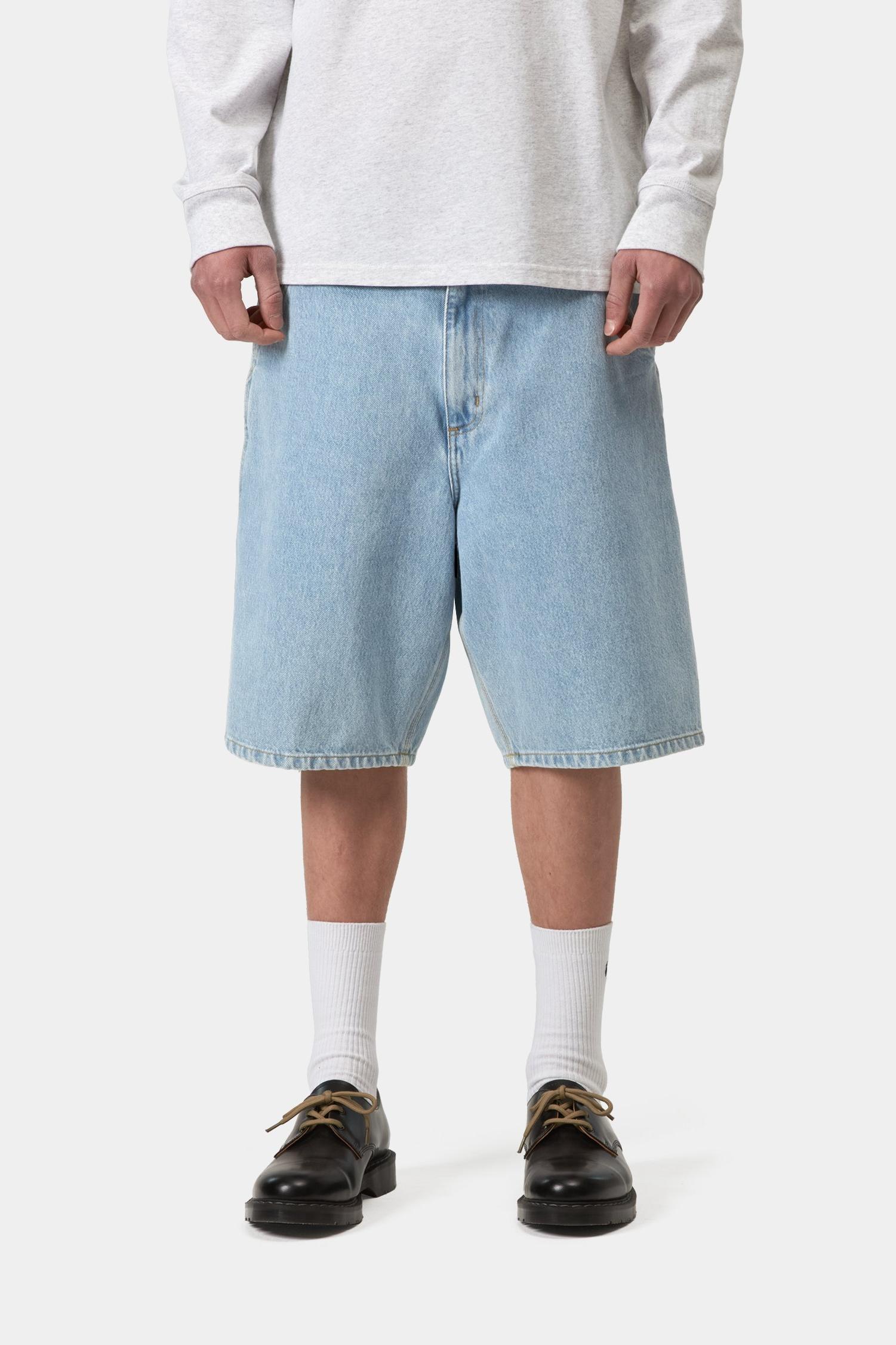Single Knee Short - Denim Blue (Heavy Stone Bleached)