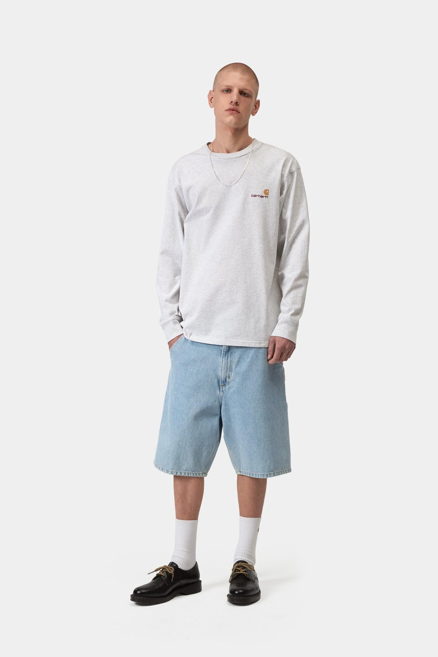 Single Knee Short - Denim Blue (Heavy Stone Bleached)