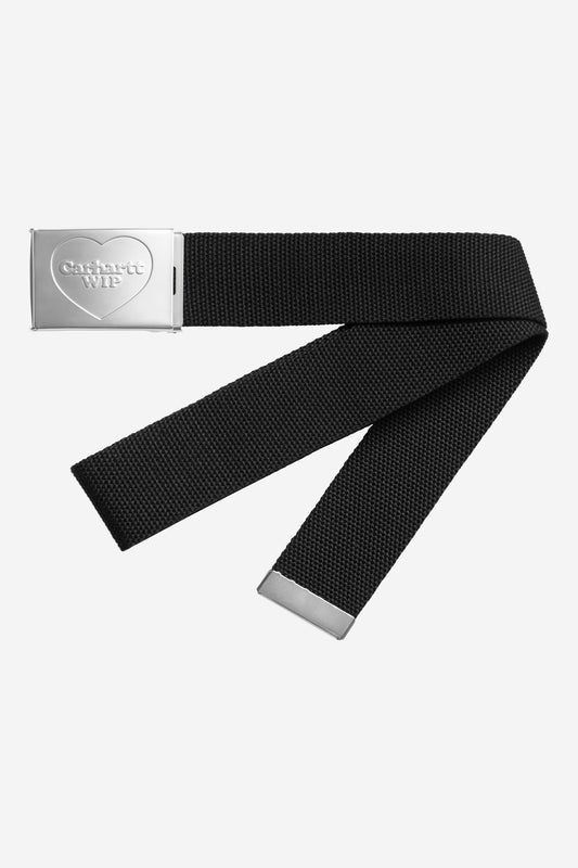 Heart Clip Belt Black / Silver