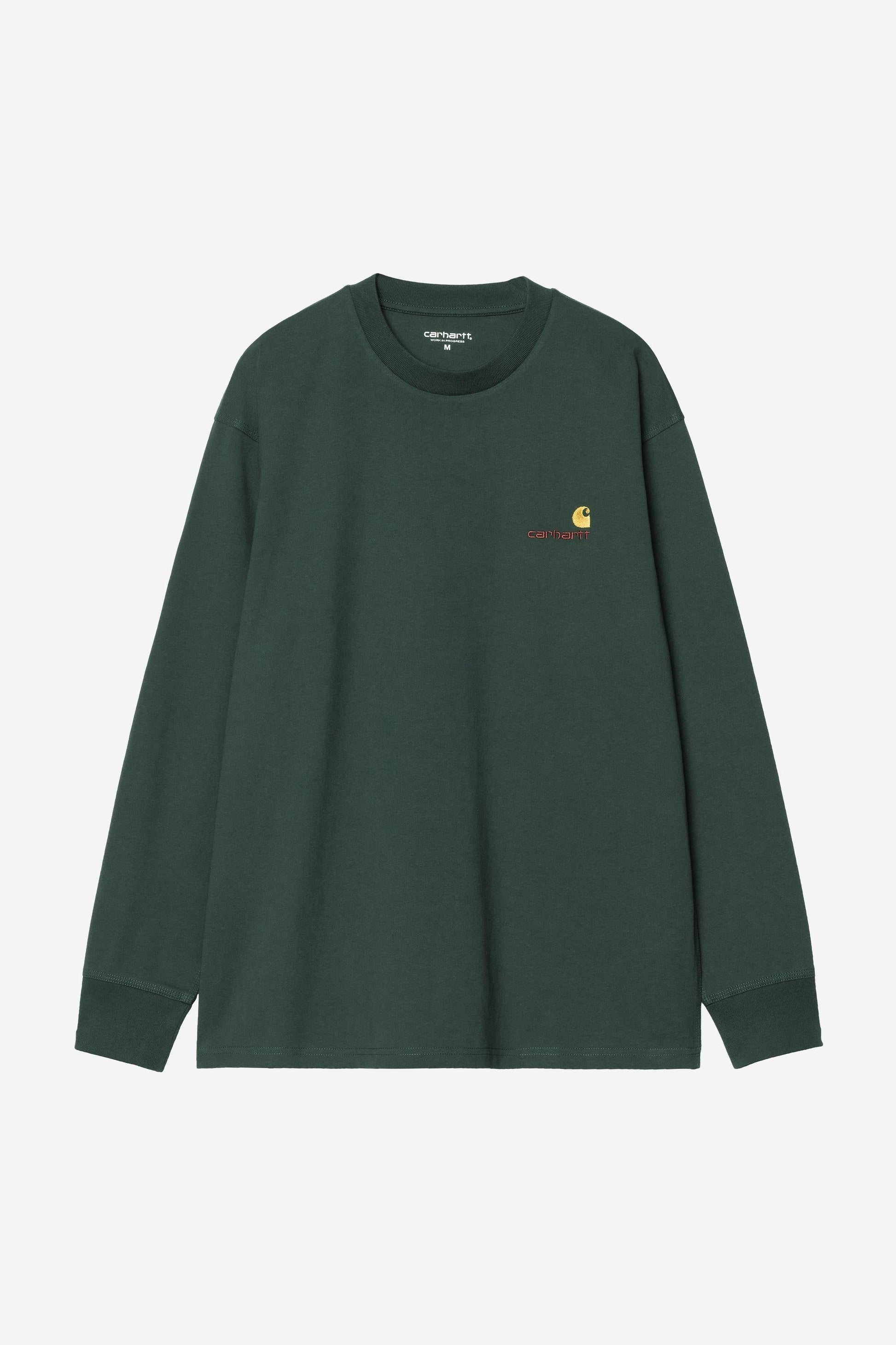 American Script T-Shirt Long Sleeve Kale Green