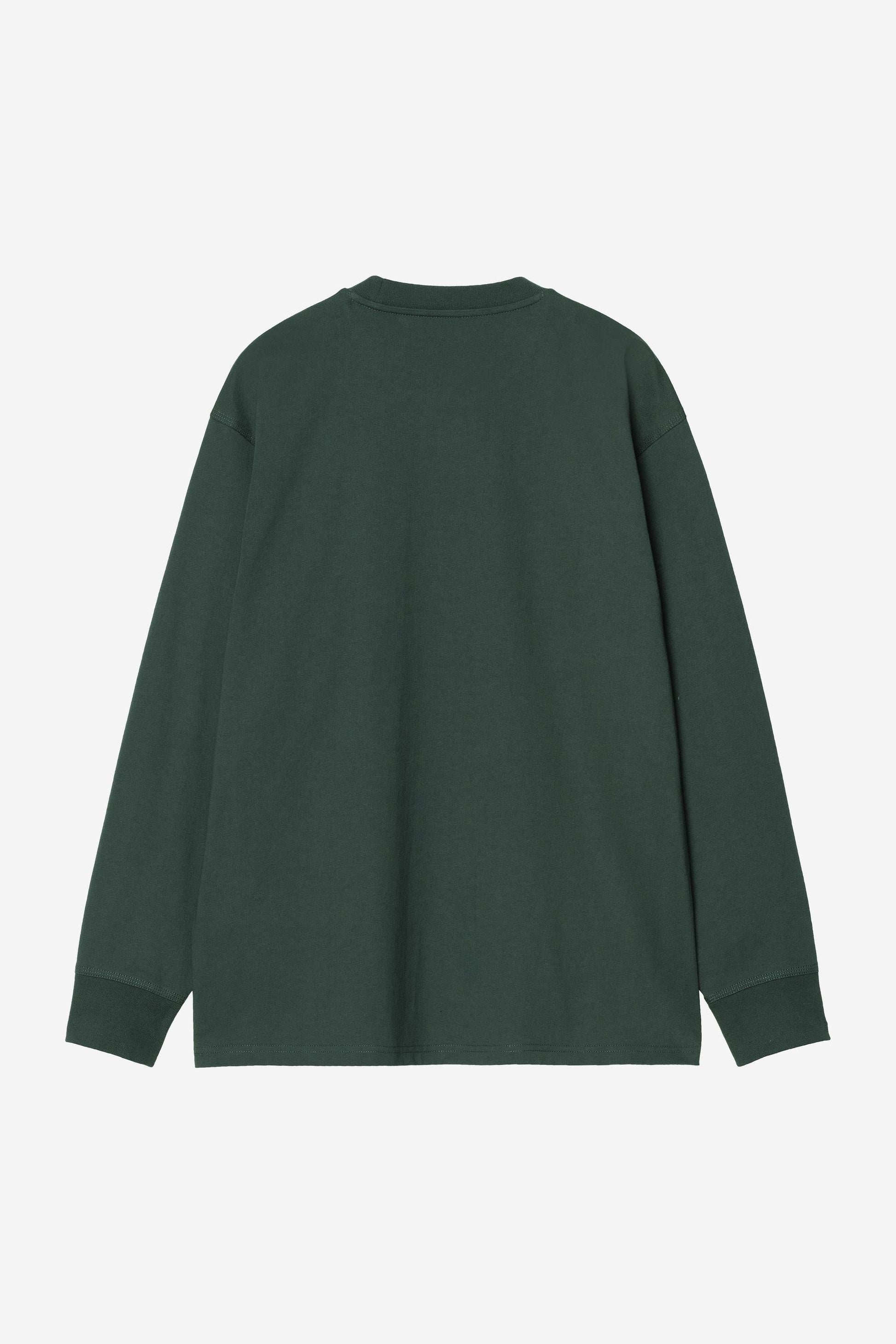 American Script T-Shirt Long Sleeve Kale Green