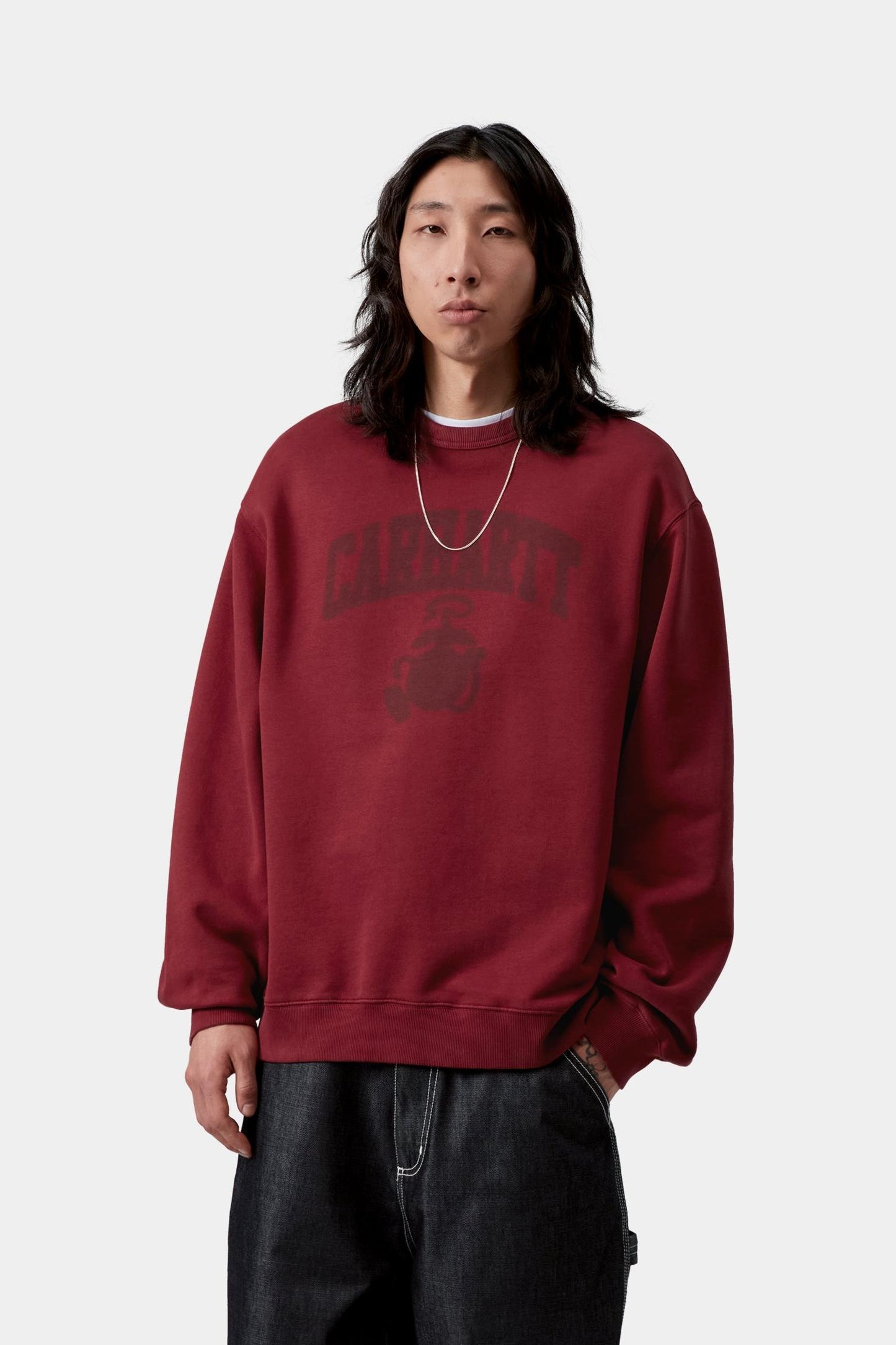 Faded Pond Corps Sweatshirt Marsala (Heavy Stone Wash)