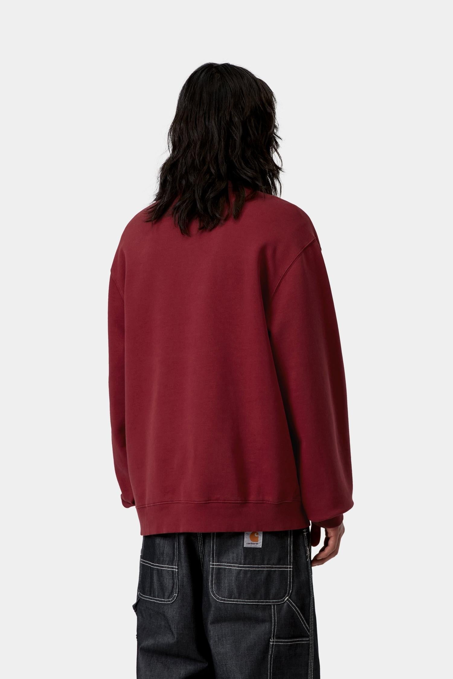 Faded Pond Corps Sweatshirt Marsala (Heavy Stone Wash)