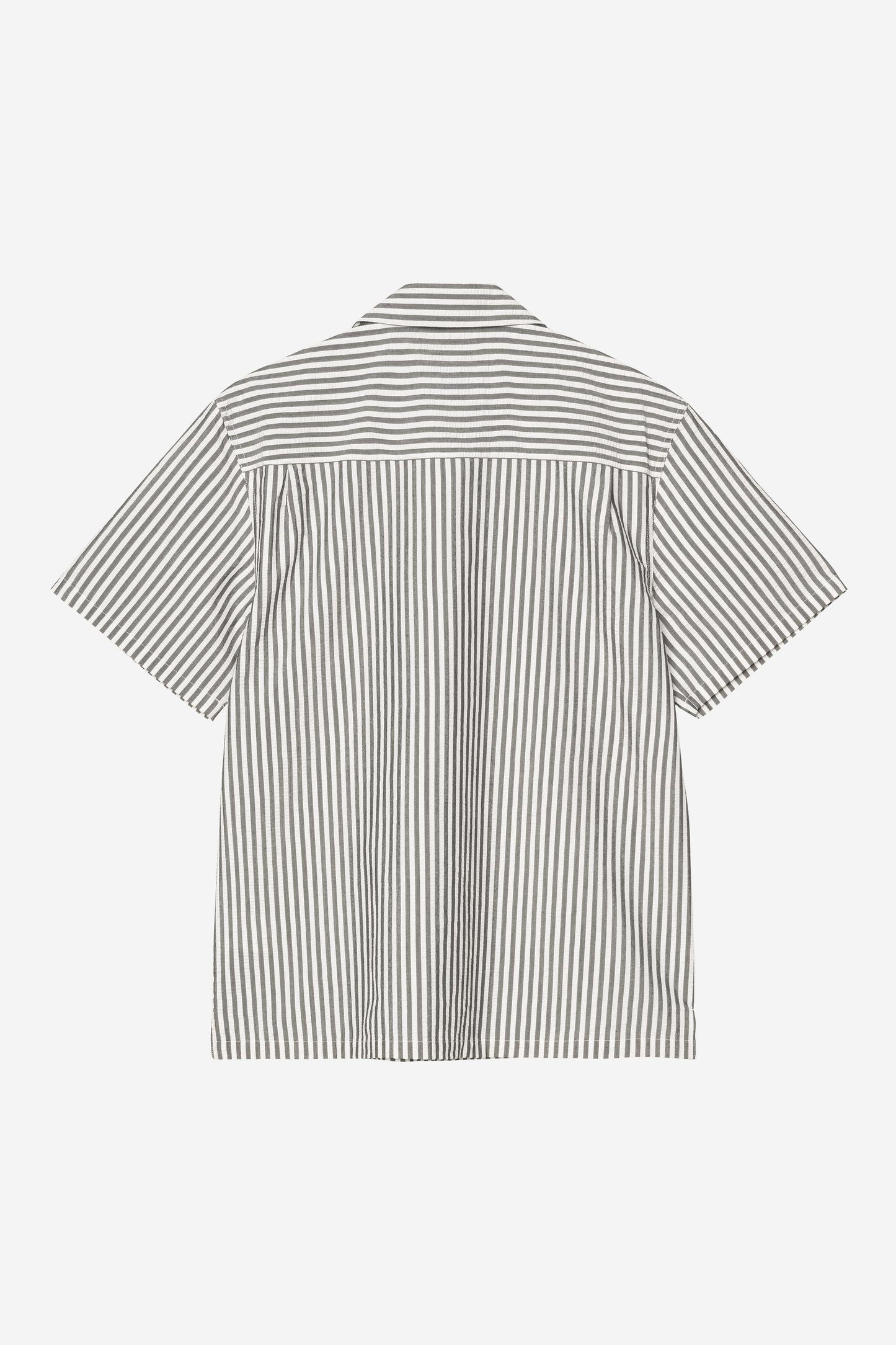 Short Sleeve Leavel Stripe Shirt Black / Wax