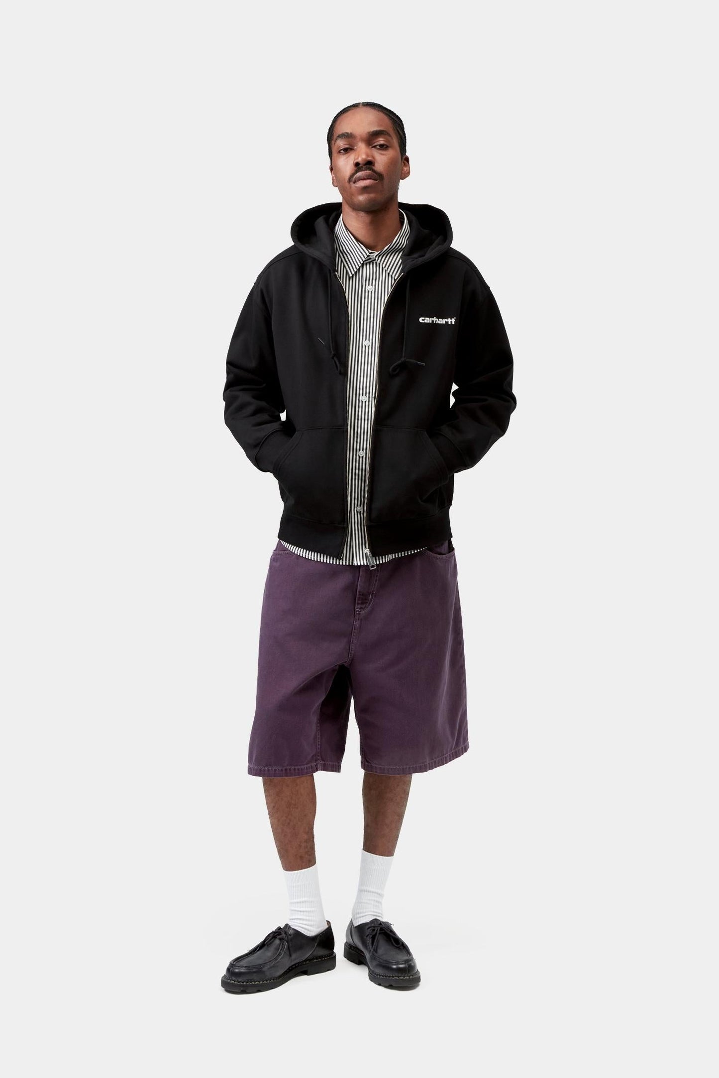 Hooded Archive Lines Jacket Black