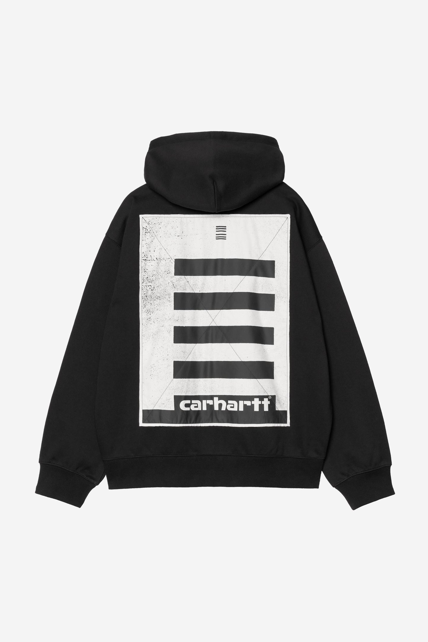Hooded Archive Lines Jacket Black