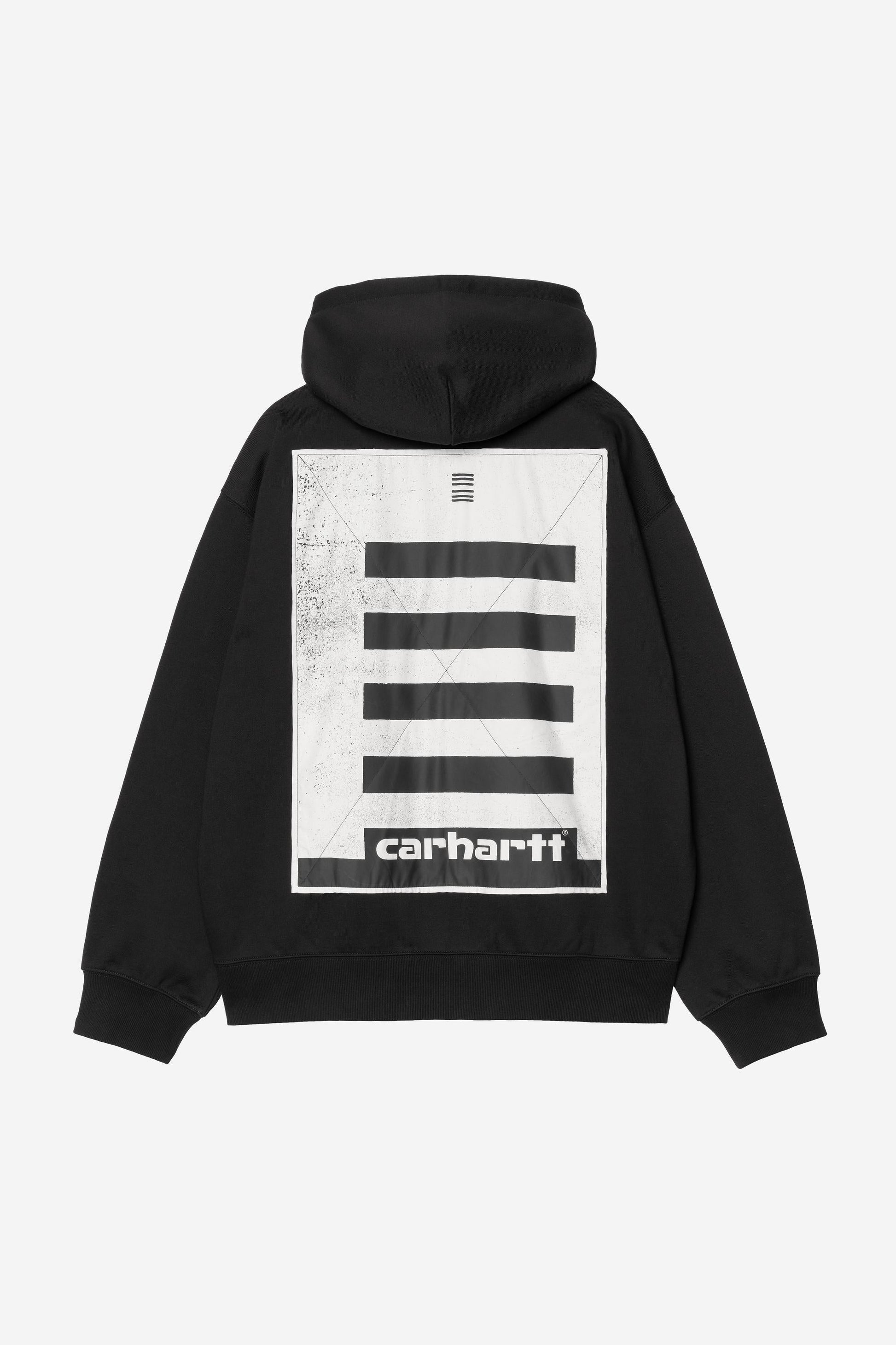 Hooded Archive Lines Jacket Black