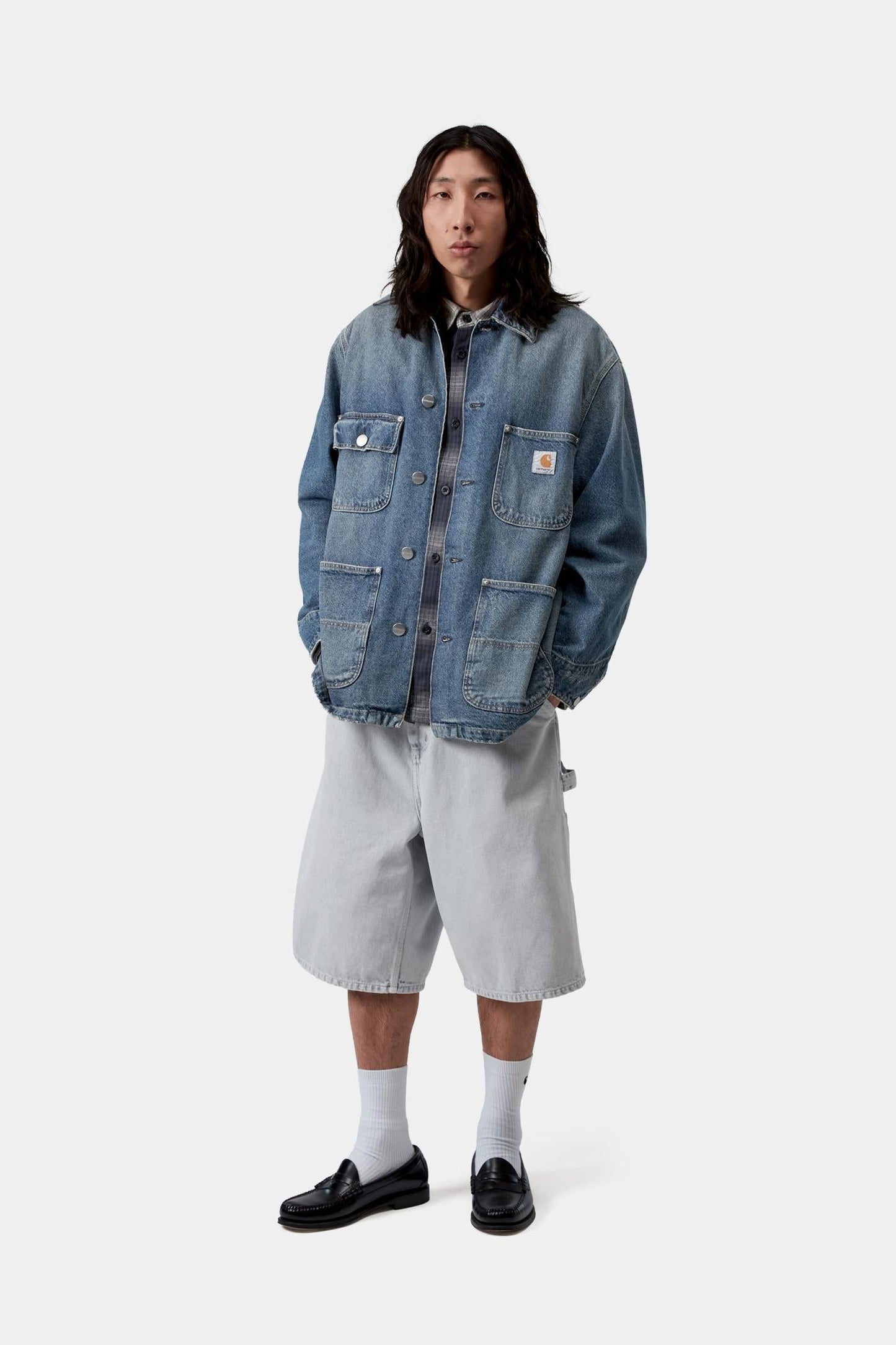 Aden Chore Coat Blue (Grind Wash)