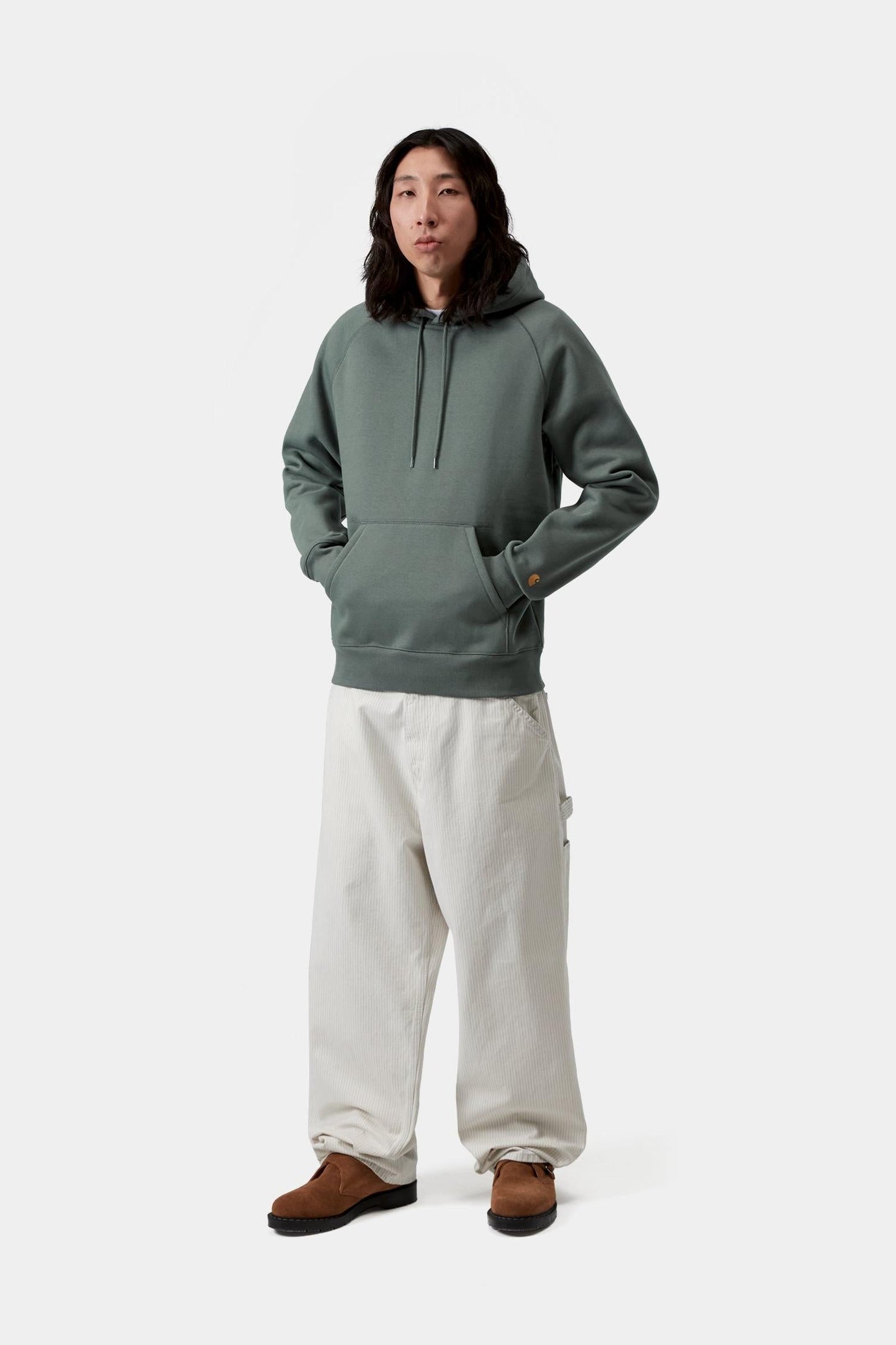 Hooded Chase Sweatshirt Velvet Green