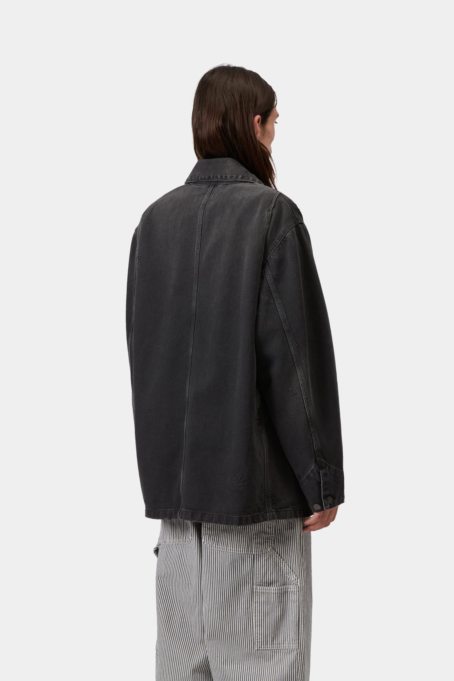 Aden Chore Coat Black (Grind Wash)