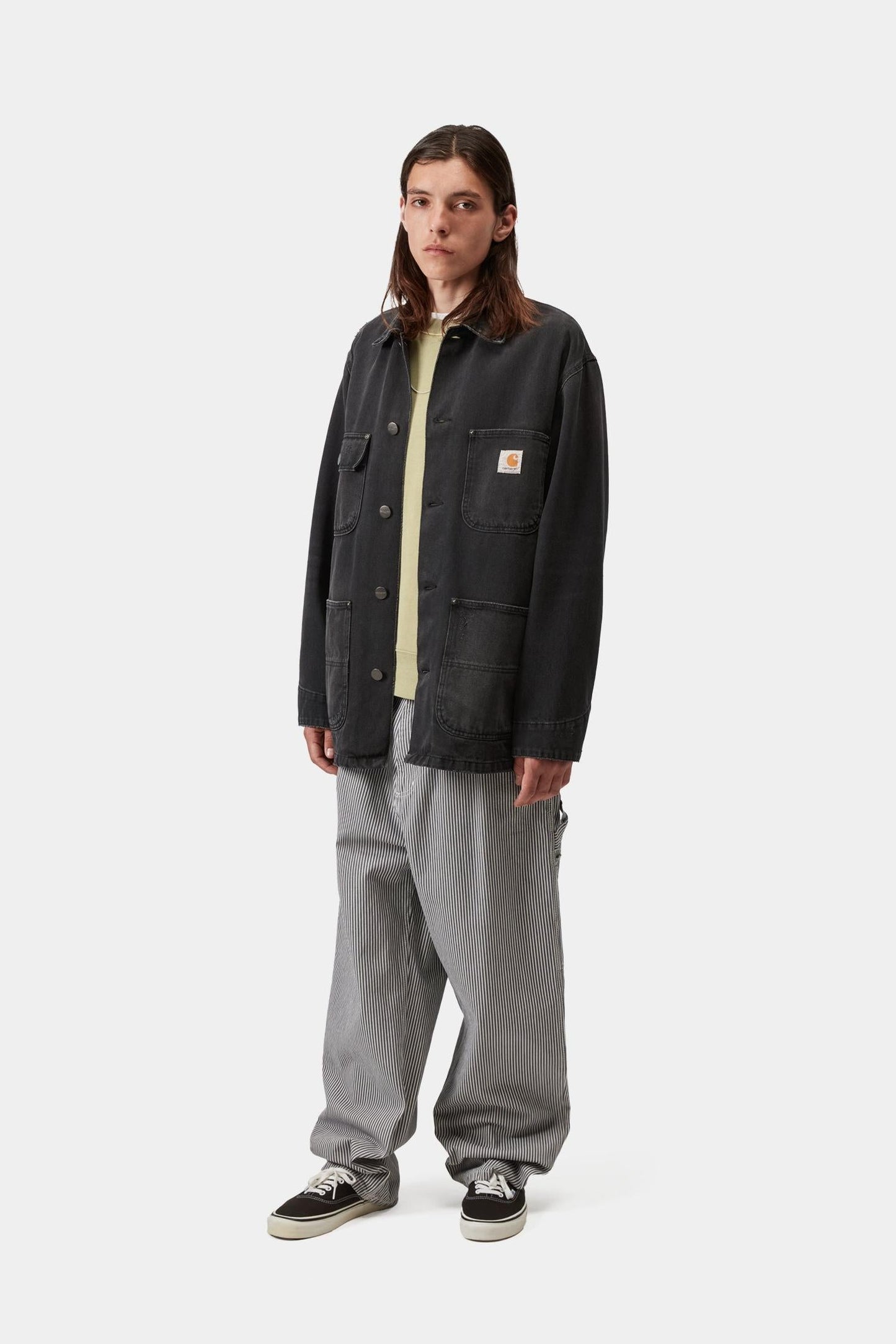 Aden Chore Coat Black (Grind Wash)