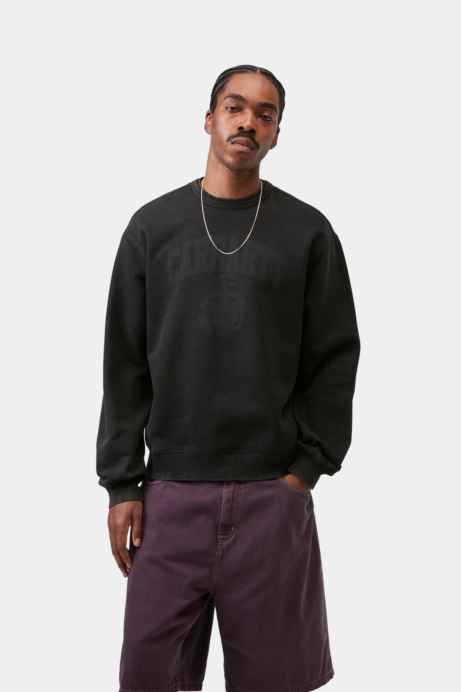 Faded Pond Corps Sweatshirt Black (Heavy Stone Wash)