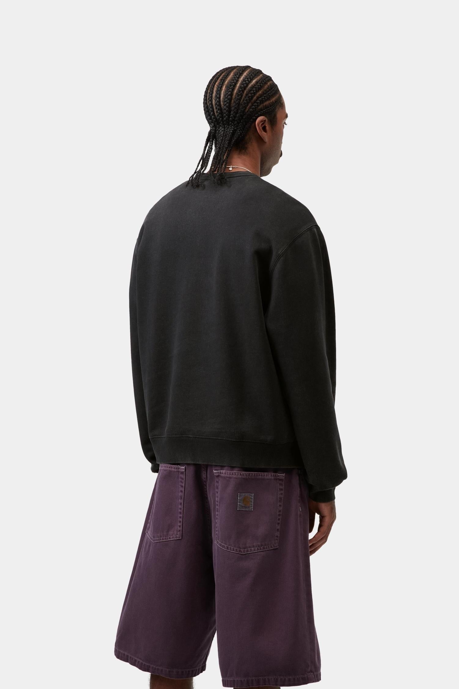 Faded Pond Corps Sweatshirt Black (Heavy Stone Wash)