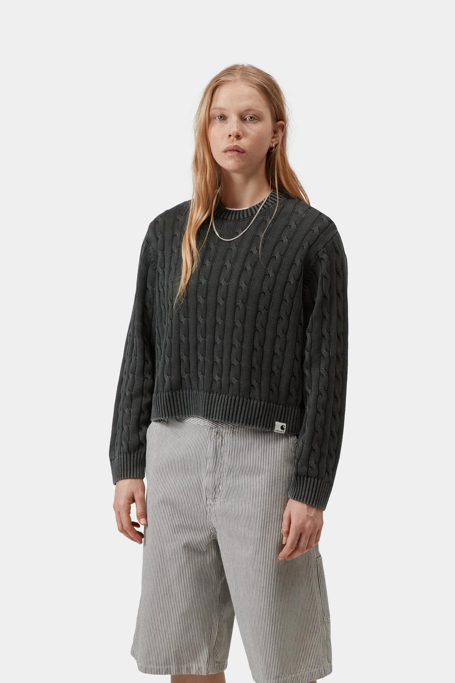 Carter Sweater Black (Garment Dyed)