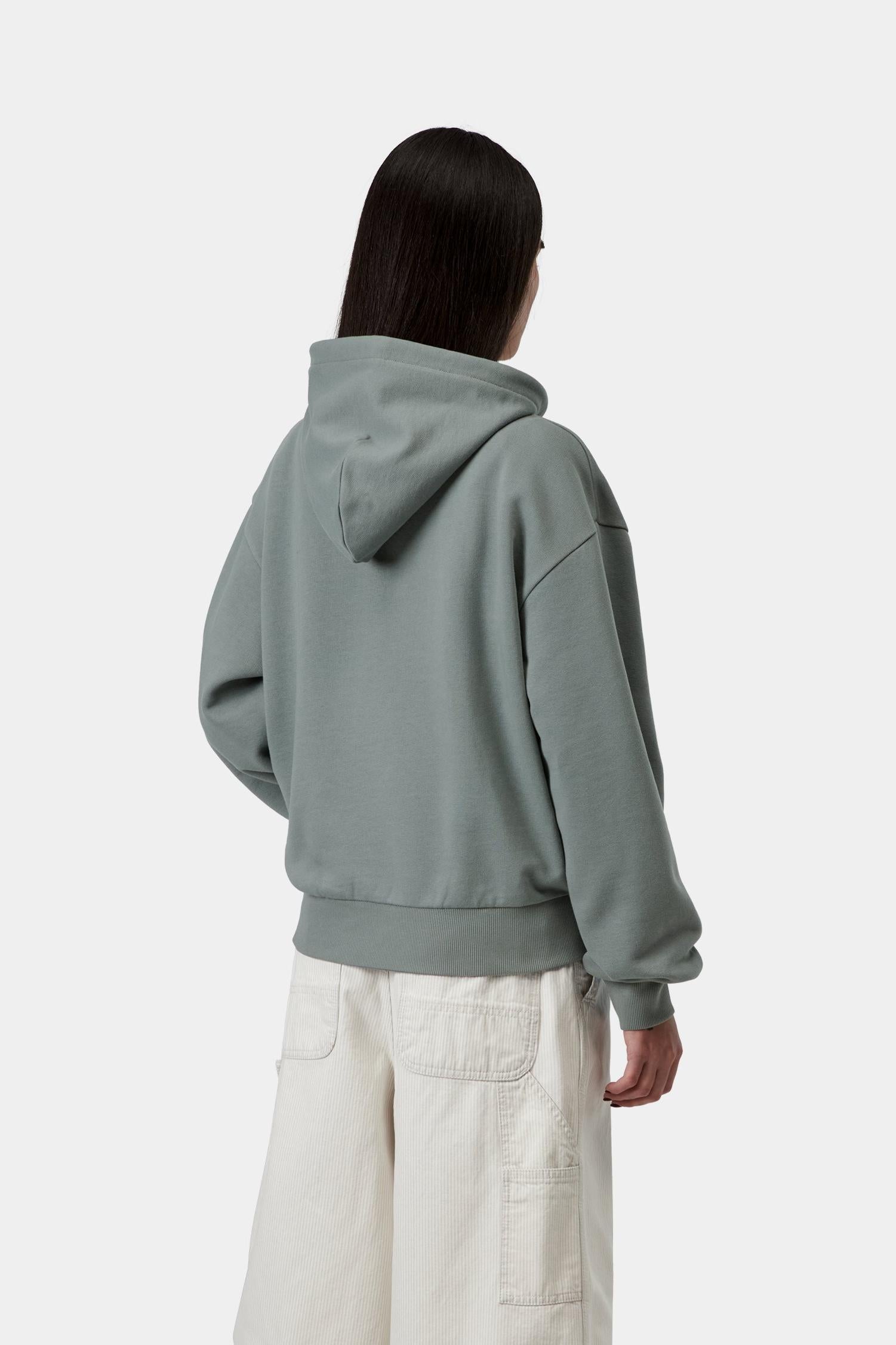 Hooded Casey Sweatshirt Velvet Green / Silver