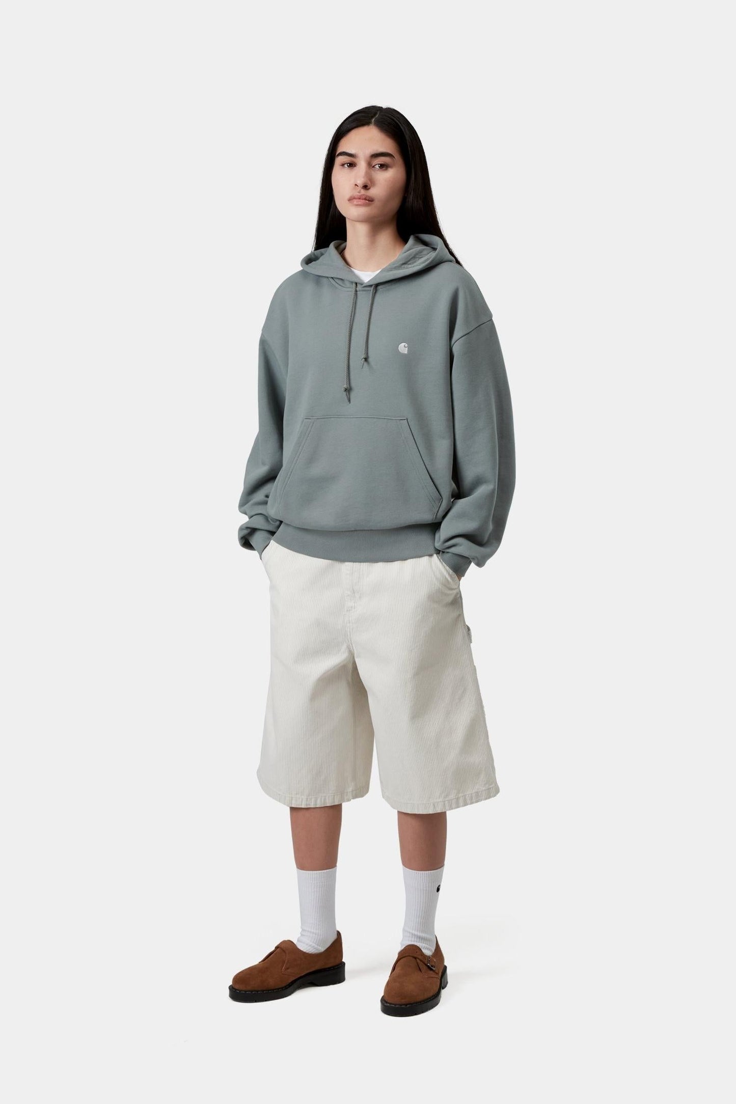 Hooded Casey Sweatshirt Velvet Green / Silver