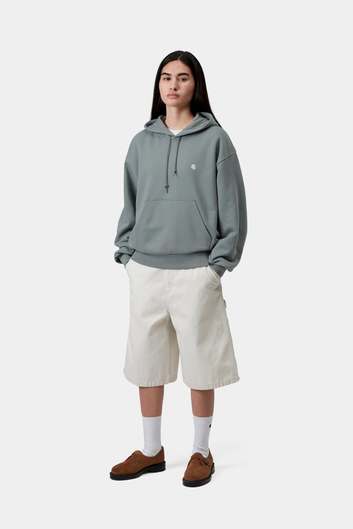 Hooded Casey Sweatshirt Velvet Green / Silver