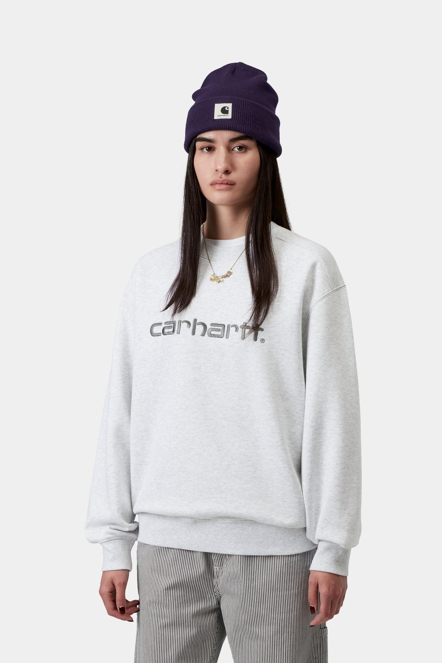 Carhartt Sweatshirt Ash Heather / Velvet Green