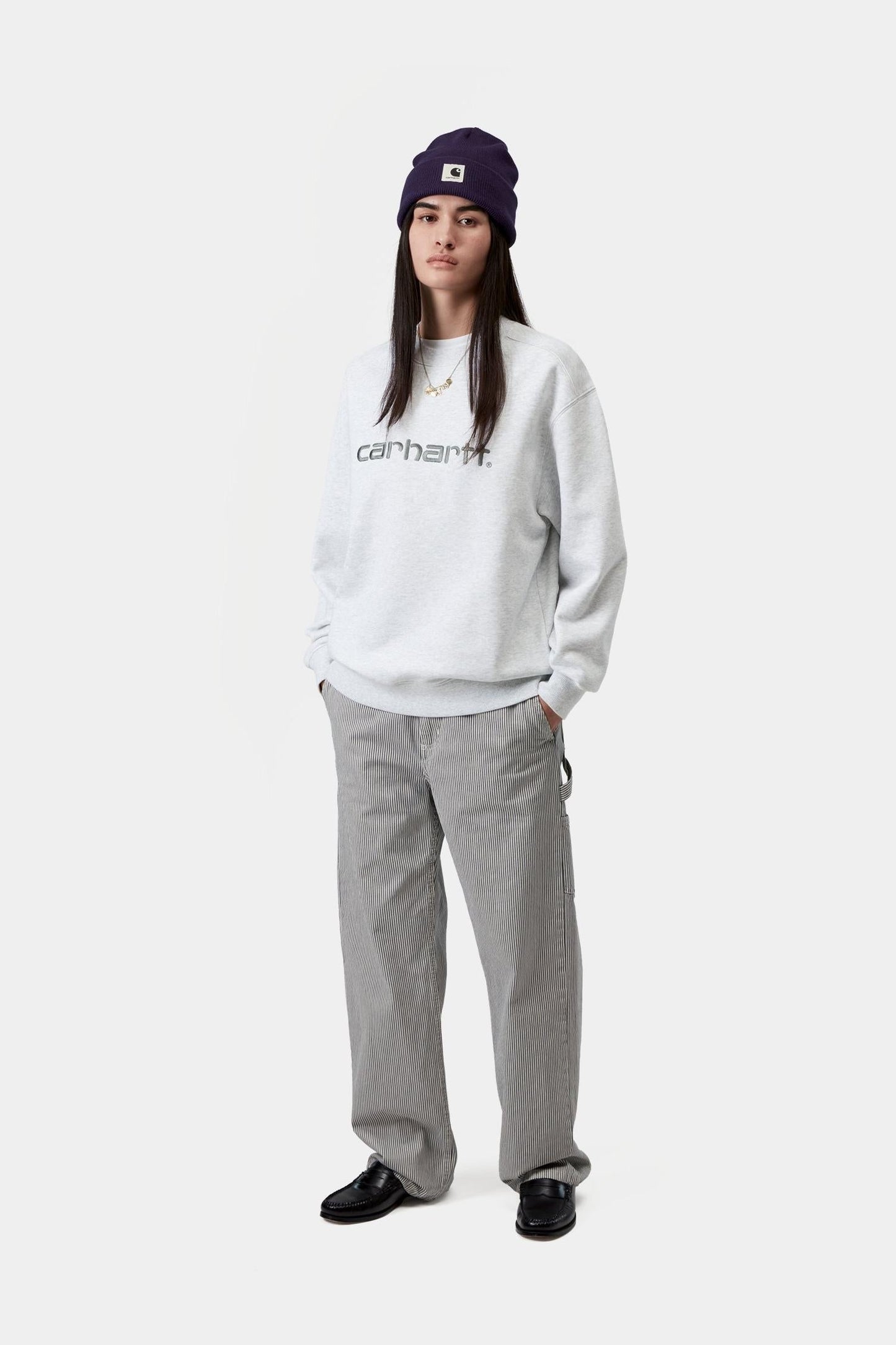 Carhartt Sweatshirt Ash Heather / Velvet Green