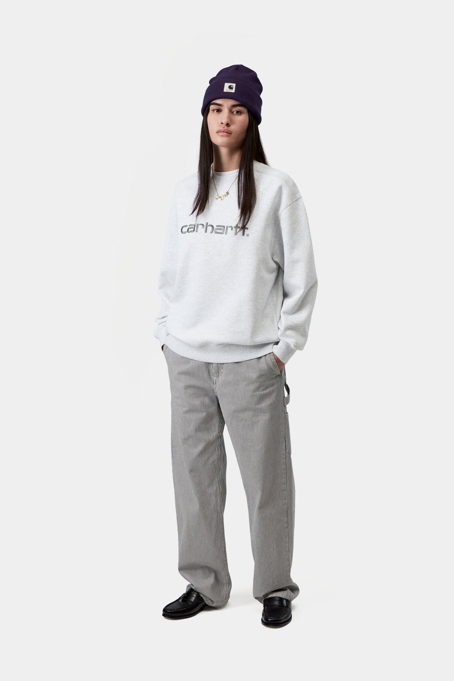 Carhartt Sweatshirt Ash Heather / Velvet Green