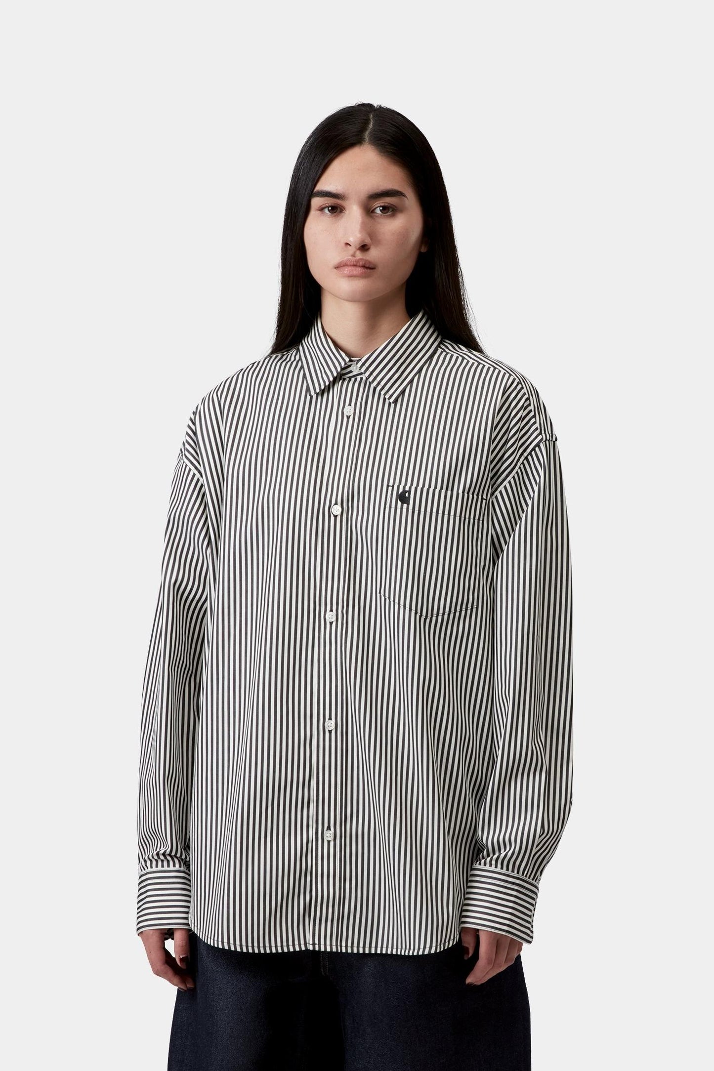 Women's Daldry Stripe Shirt Black / Wax