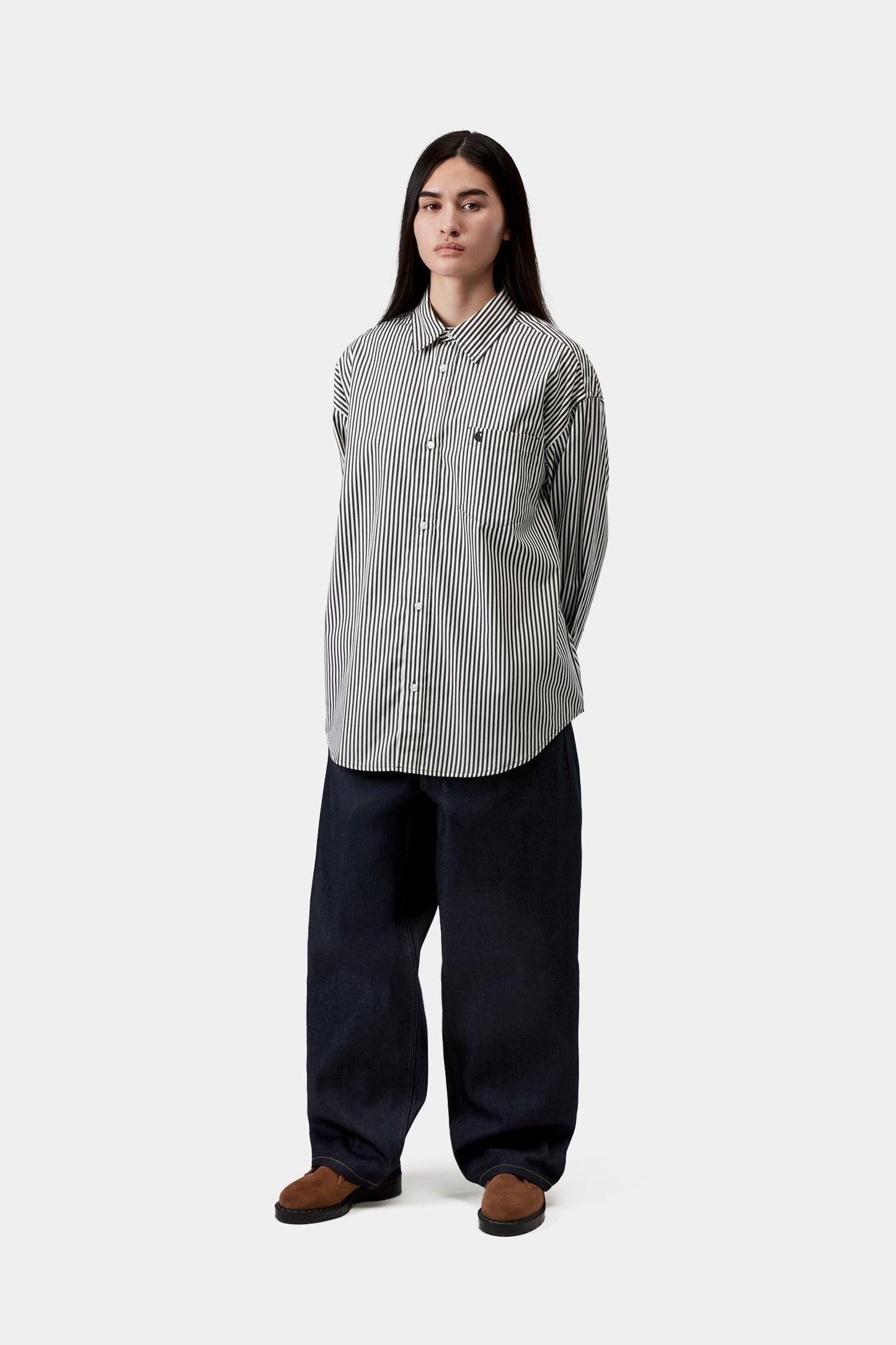 Women's Daldry Stripe Shirt Black / Wax