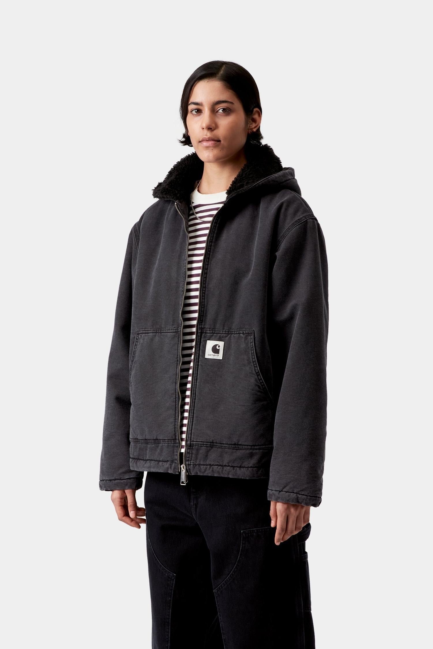 Hooded Mitch Jacket Black (Dusky Canvas)