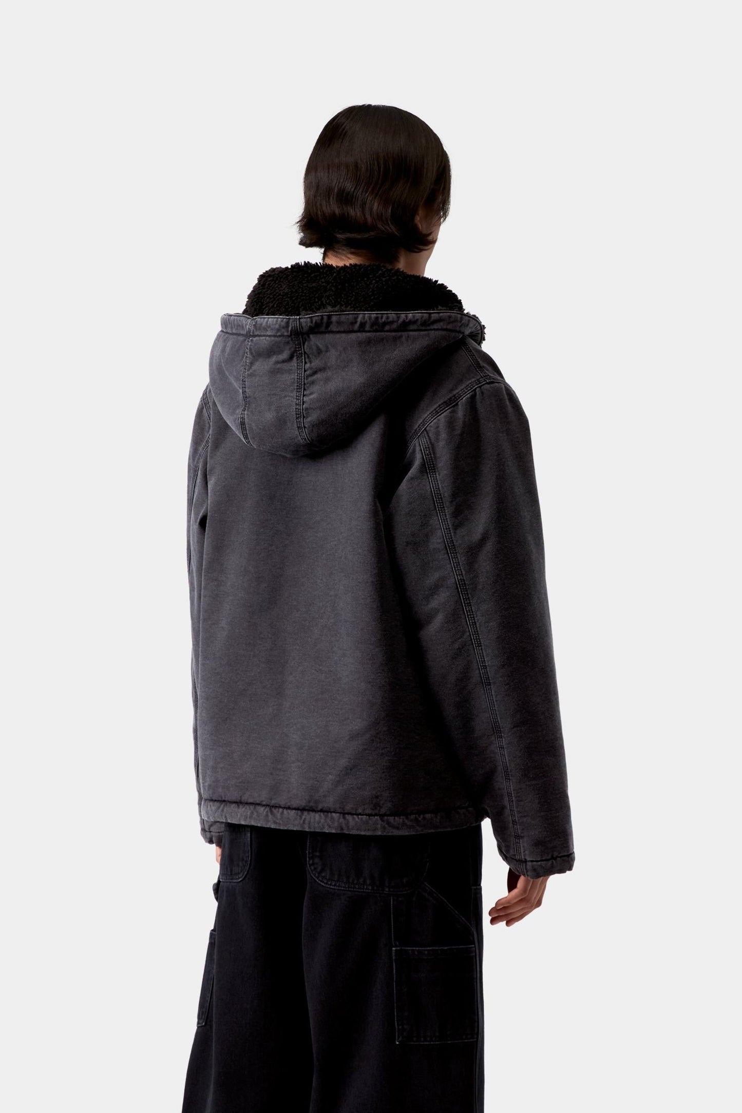 Hooded Mitch Jacket Black (Dusky Canvas)