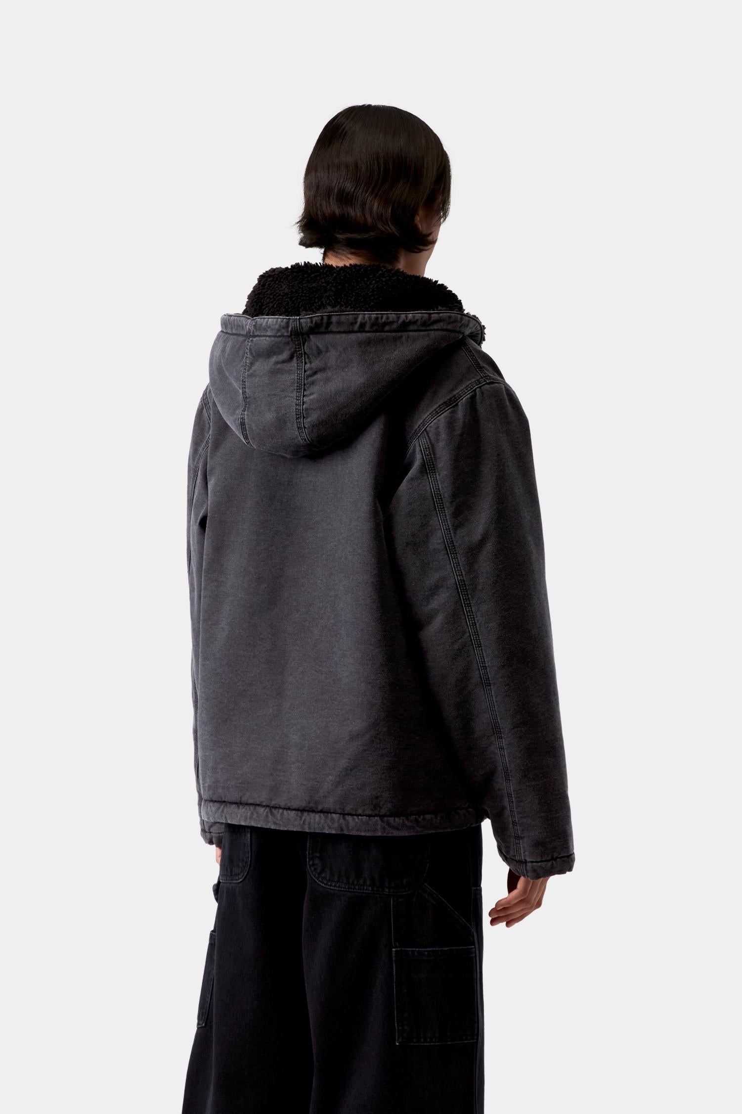Hooded Mitch Jacket Black (Dusky Canvas)