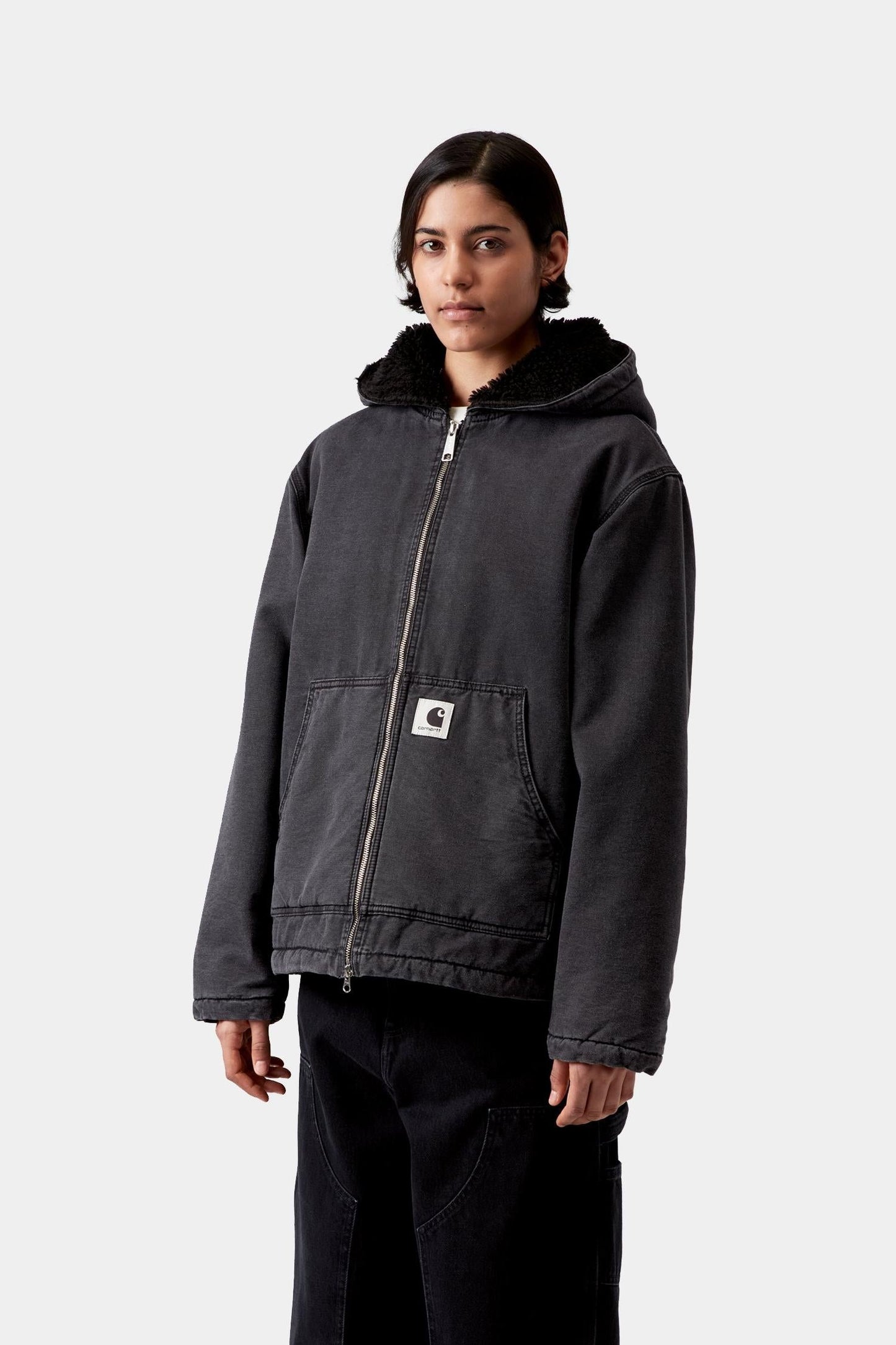 Hooded Mitch Jacket Black (Dusky Canvas)