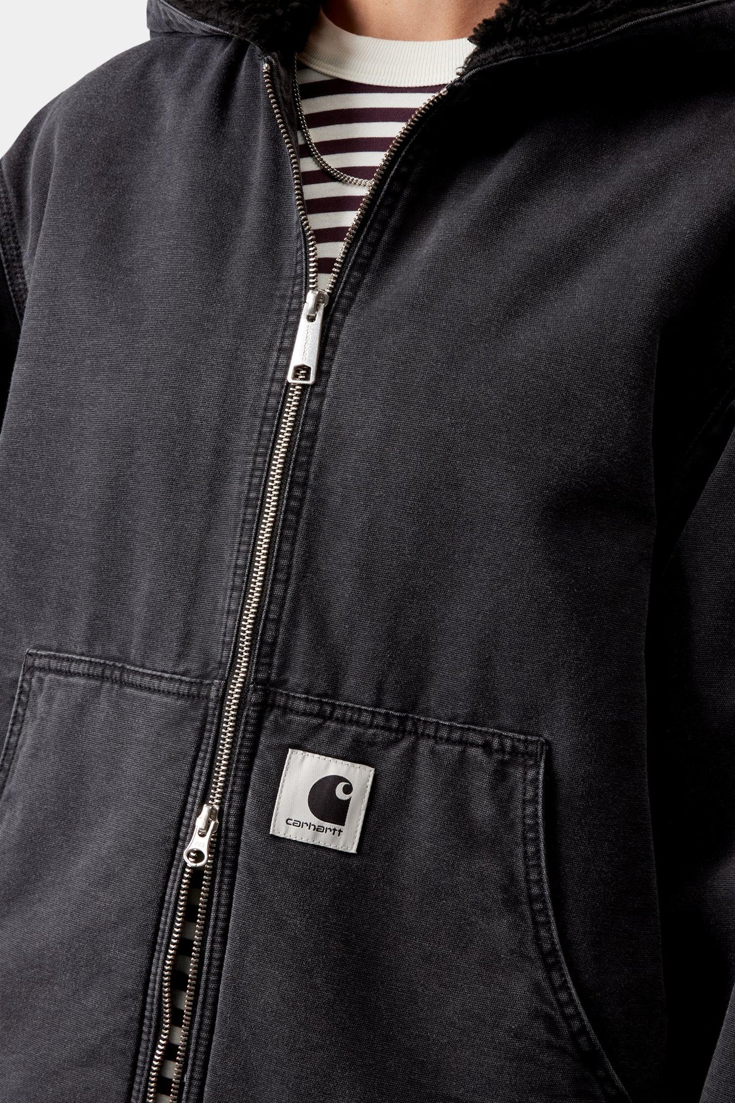 Hooded Mitch Jacket Black (Dusky Canvas)