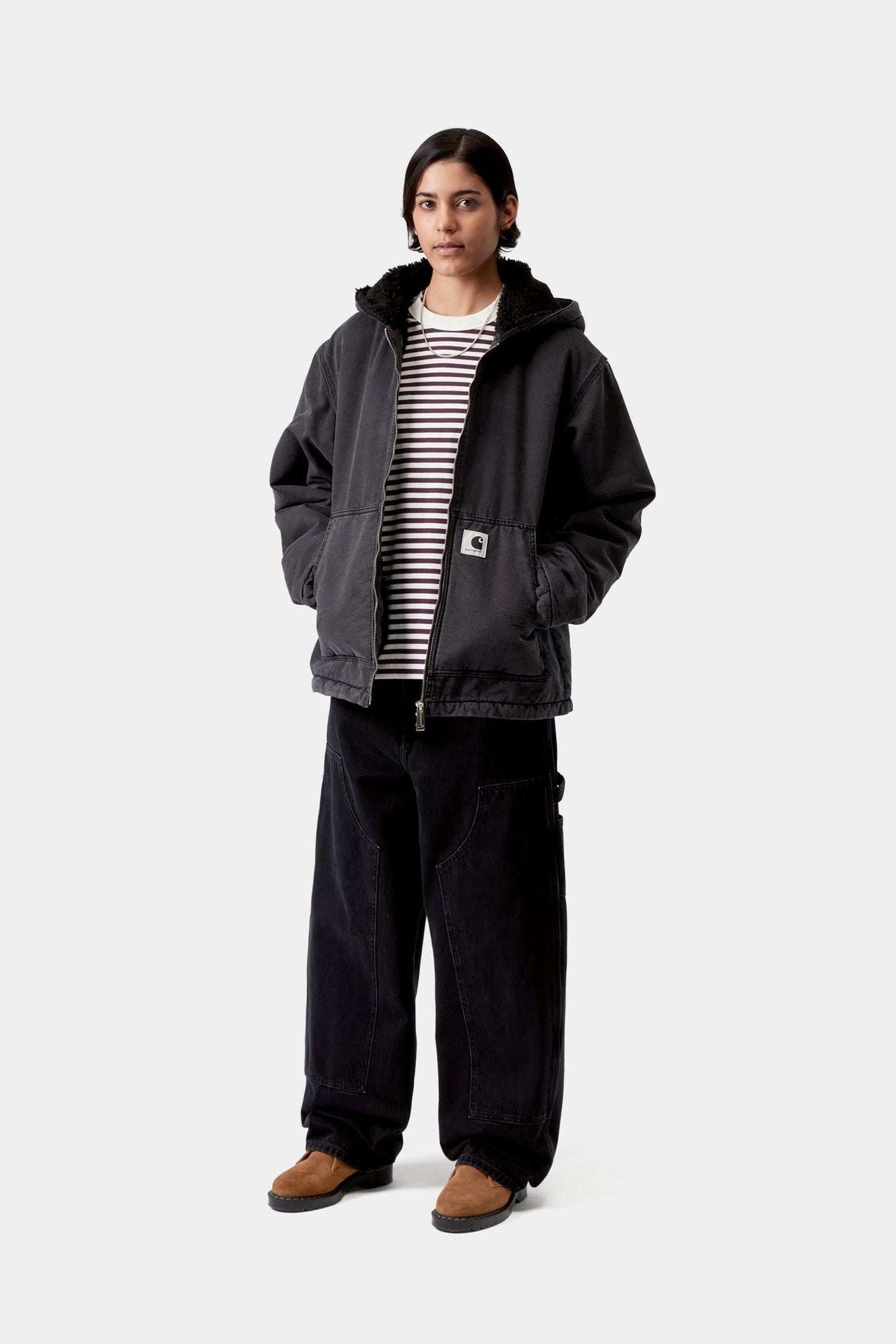 Hooded Mitch Jacket Black (Dusky Canvas)