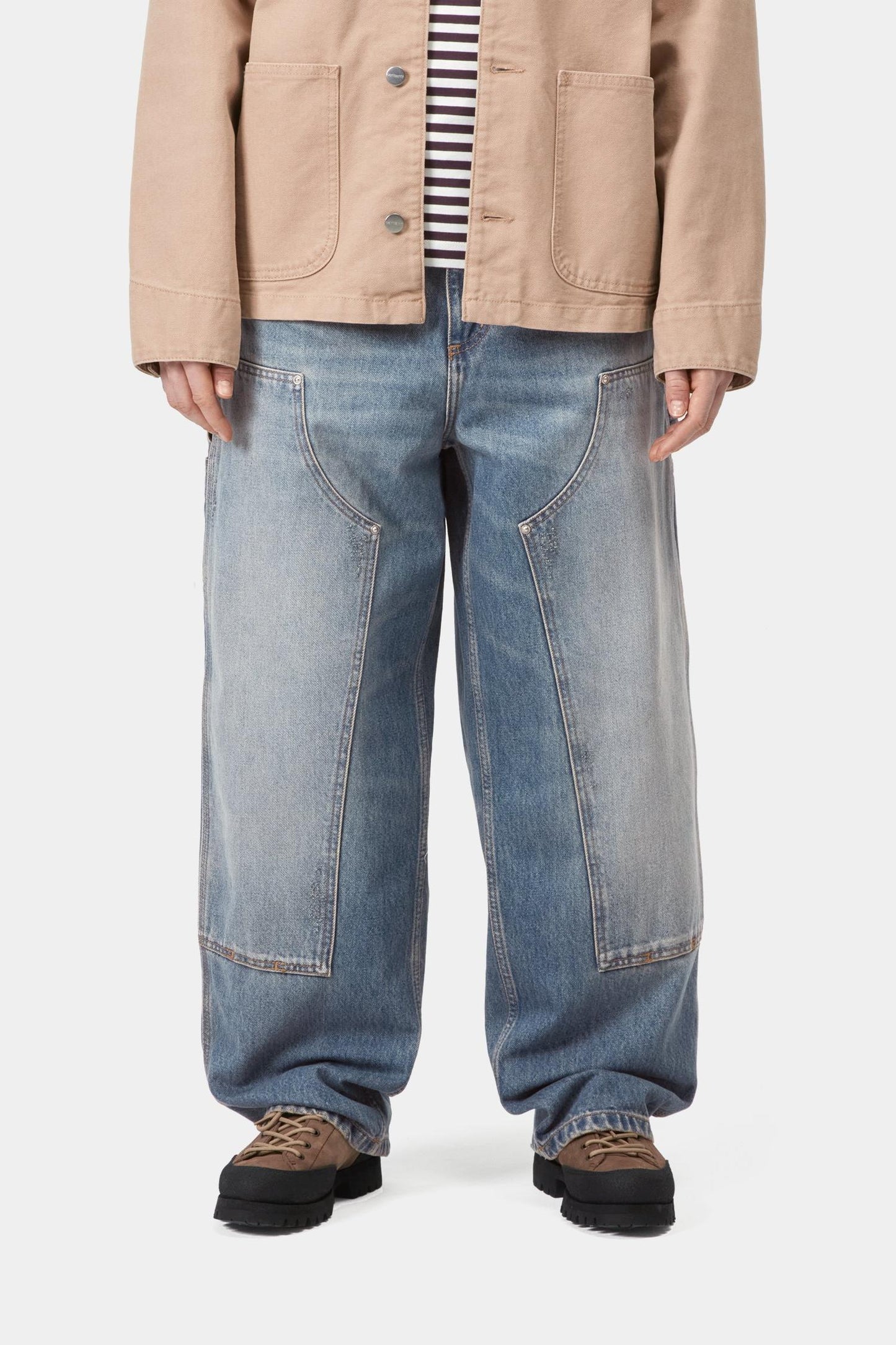 Brandon Double Knee Pant Blue (Grind Wash)