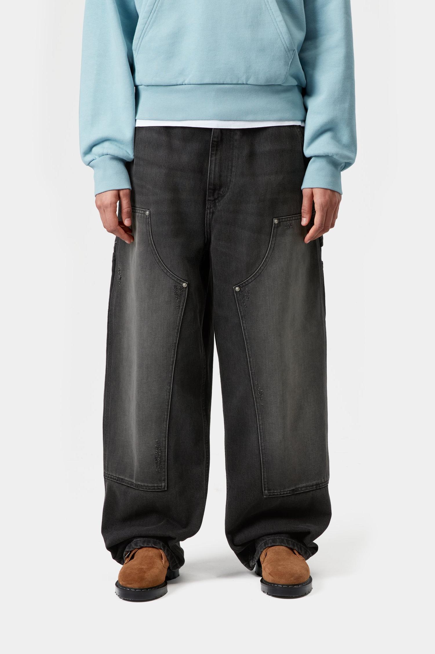 Brandon Double Knee Pant Black (Grind Wash)