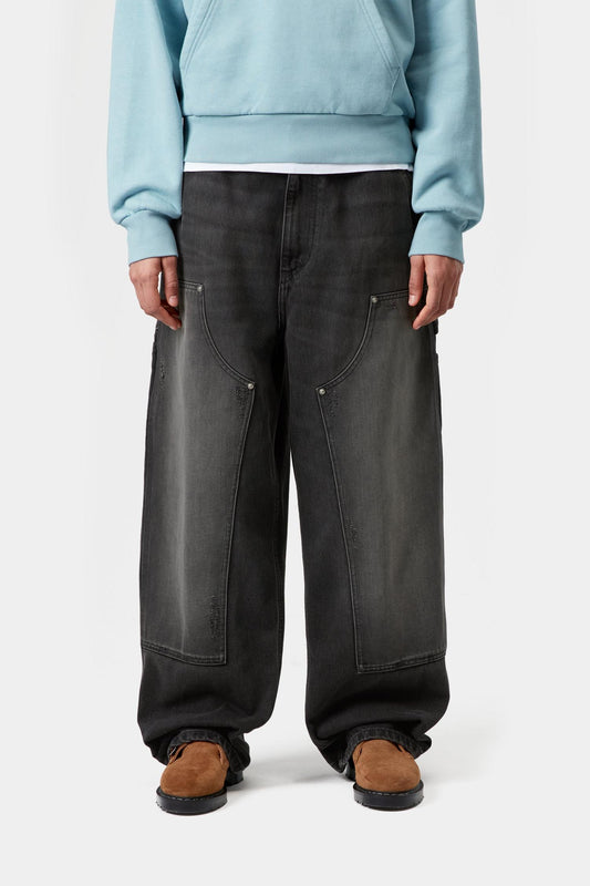 Brandon Double Knee Pant Black (Grind Wash)