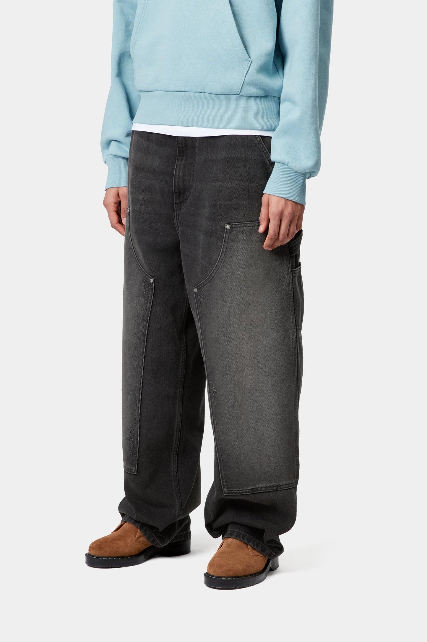 Brandon Double Knee Pant Black (Grind Wash)