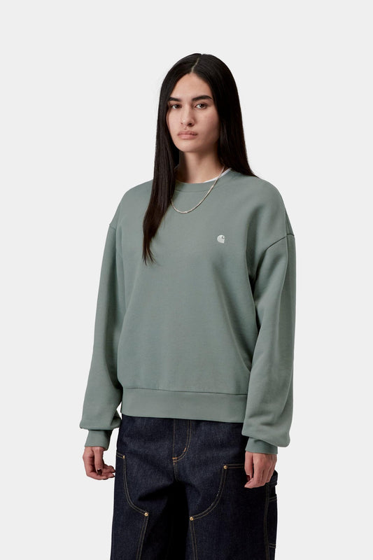 Casey Sweatshirt Velvet Green / Silver